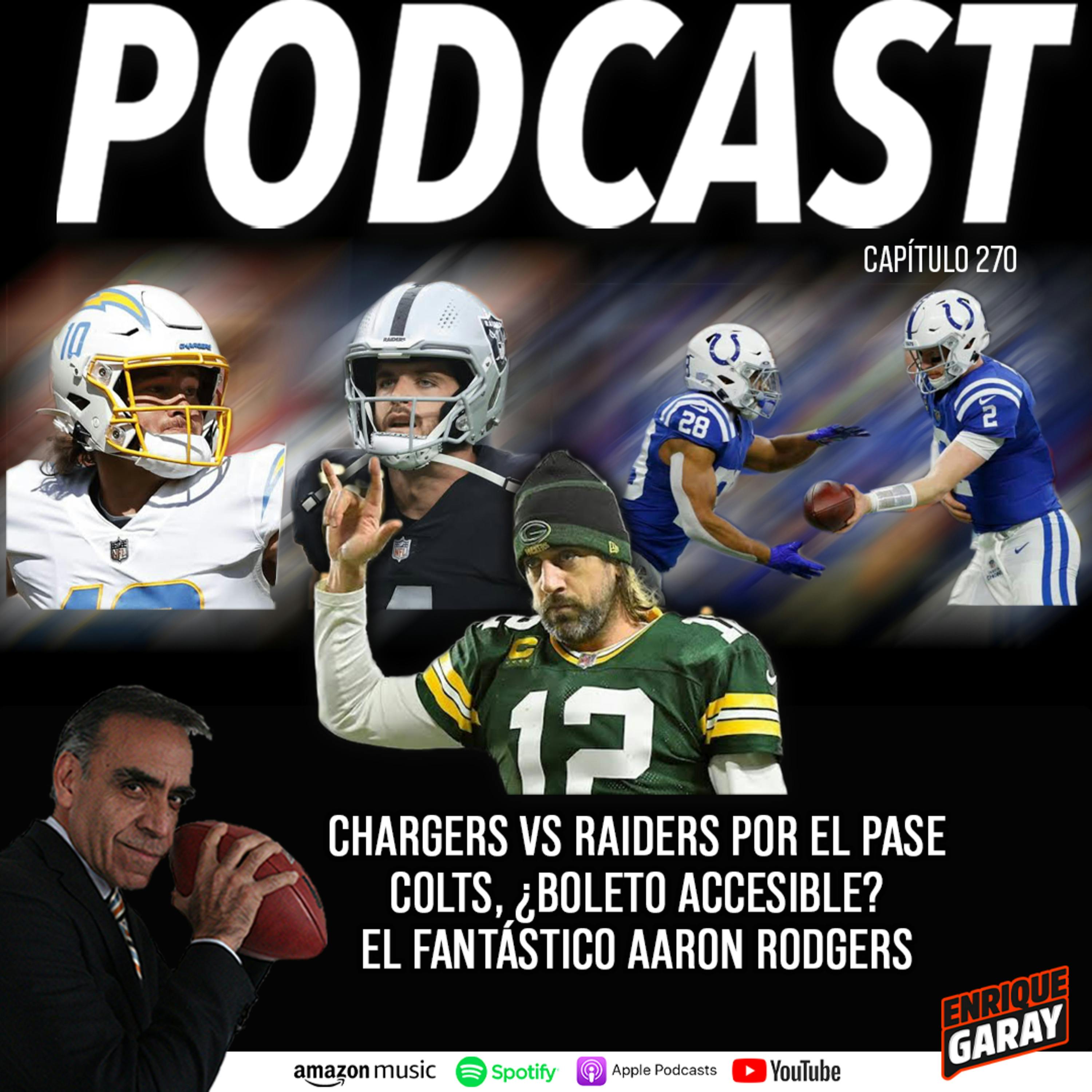 Chargers vs Raiders por el Pase - Colts, ¿Boleto Accesible? - El Fantástico Aaron Rodgers