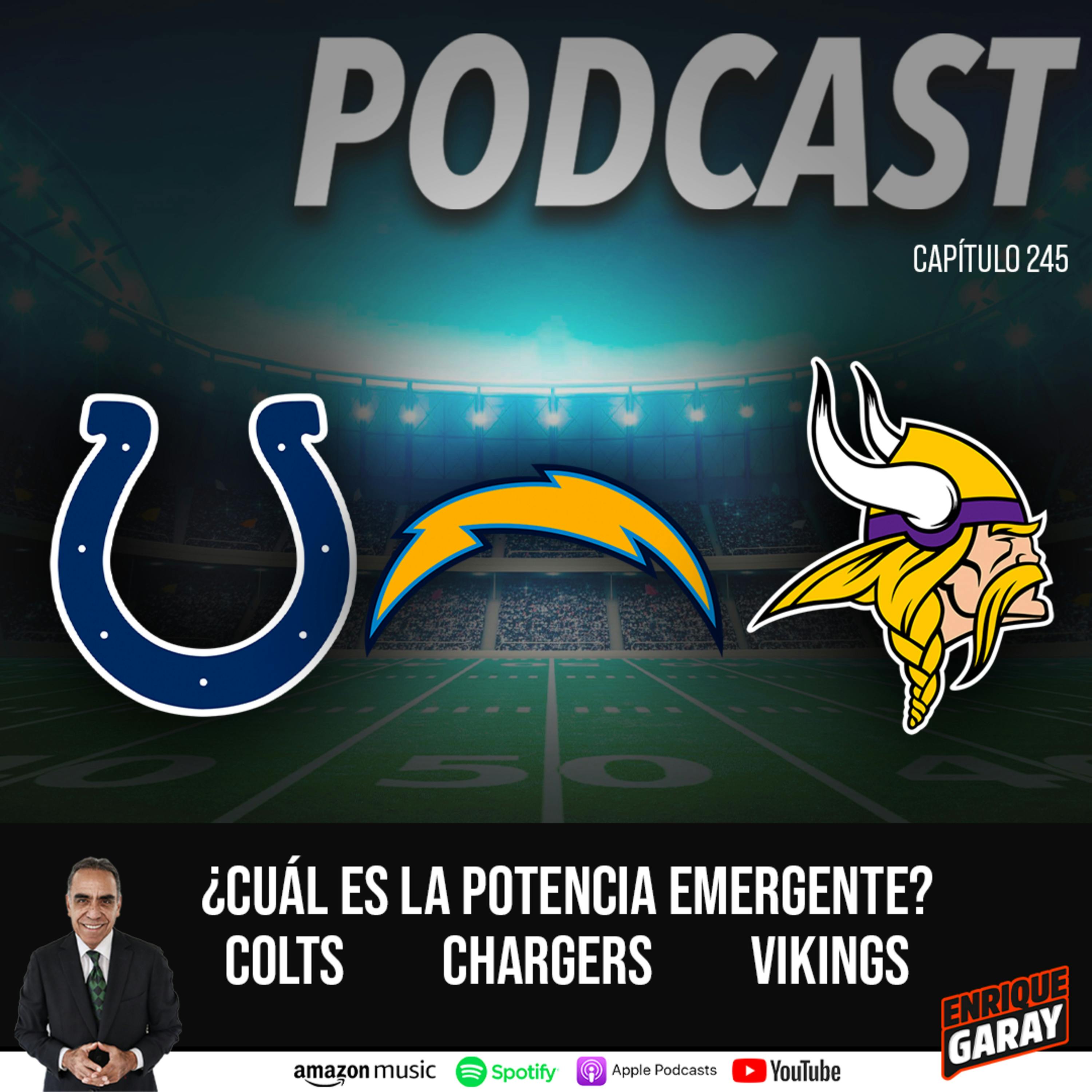 ¿Cuál es la Potencia Emergente? Colts Chargers Vikings