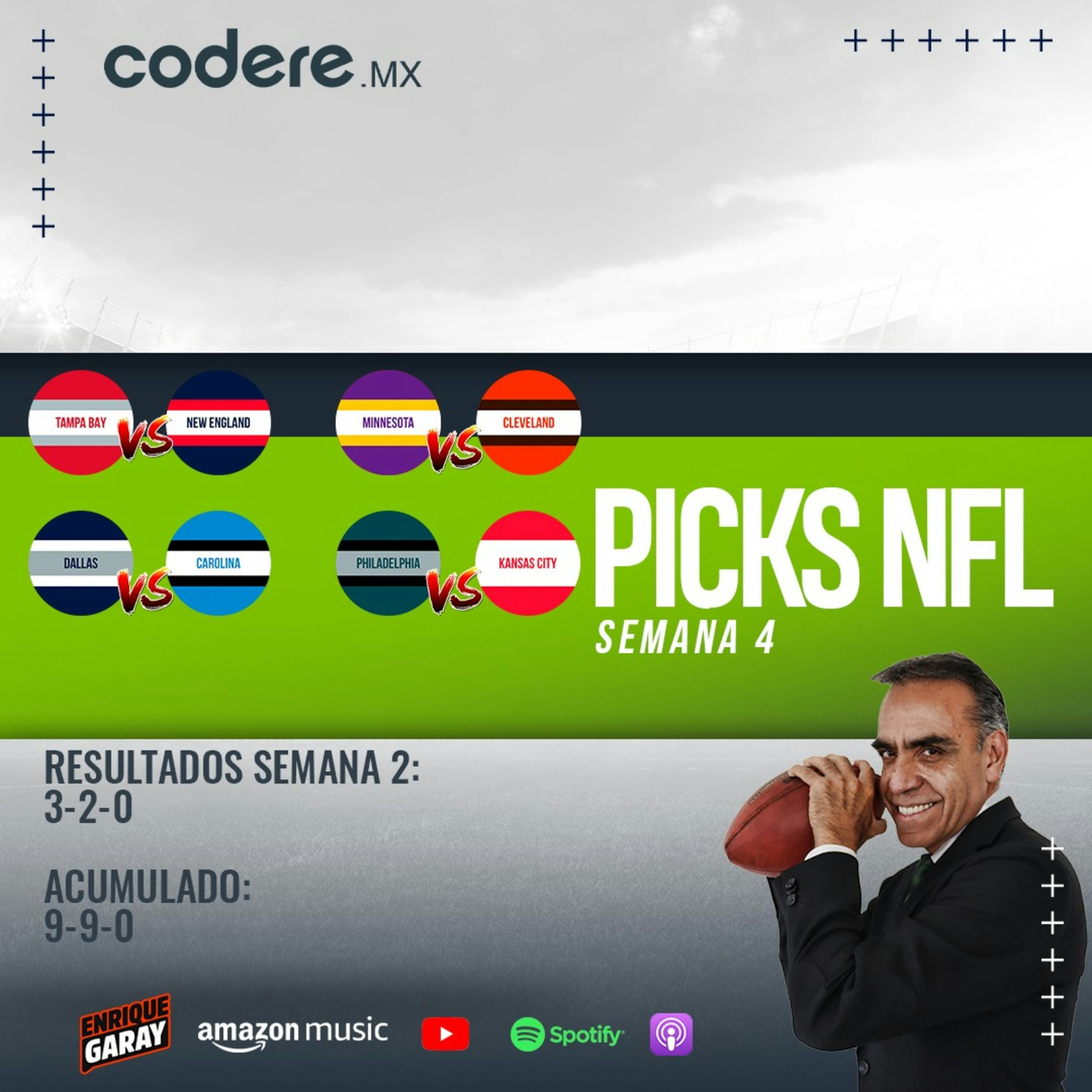 Tom Brady y su regreso a New England, Pittsburgh y su crisis ante Green Bay | Podcast Picks, Semana 4