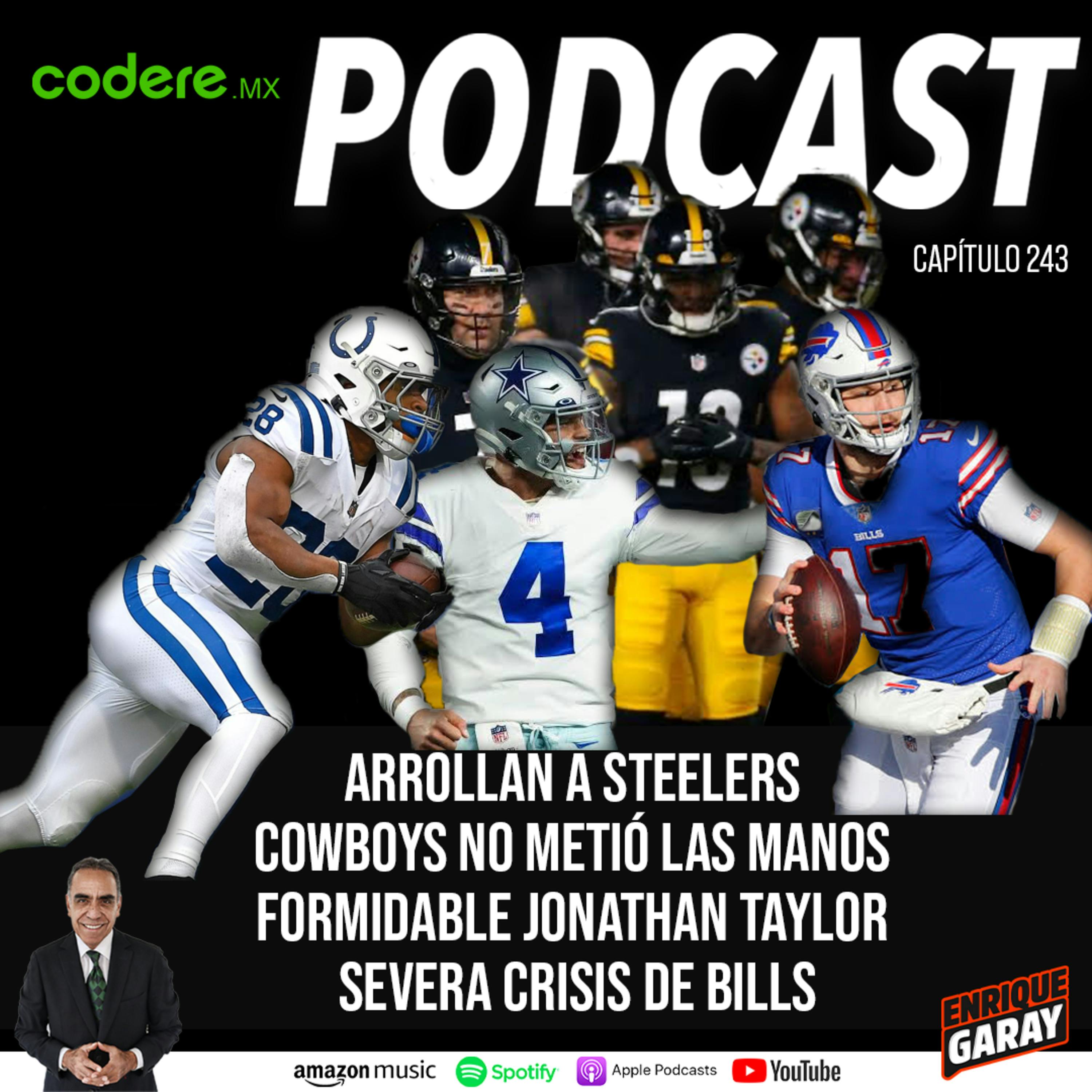 Arrollan a Steelers. Cowboys no metió las Manos. Formidable Jonathan Taylor.  Severa Crisis de Bills