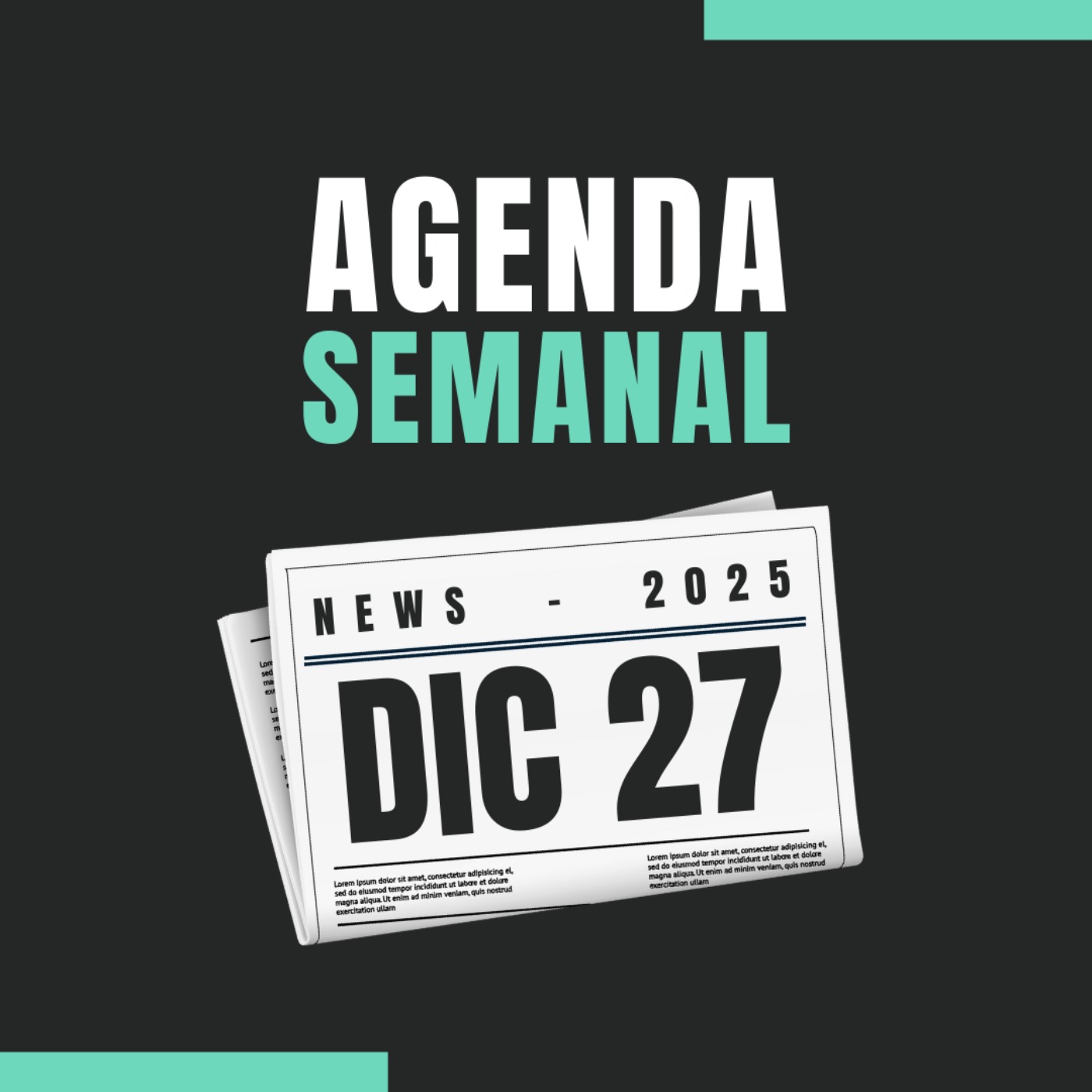 Agenda semanal de los mercados 🇪🇺🇺🇸 del 29 de Diciembre de 2025 al 2 de Enero de 2026 📊