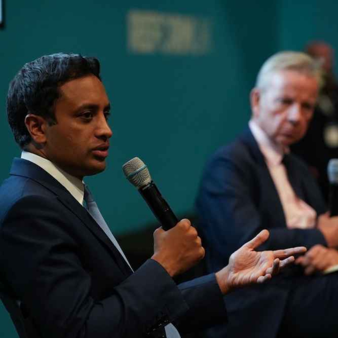 Coffee House Shots: Reform's Zia Yusuf in conversation with Michael Gove
