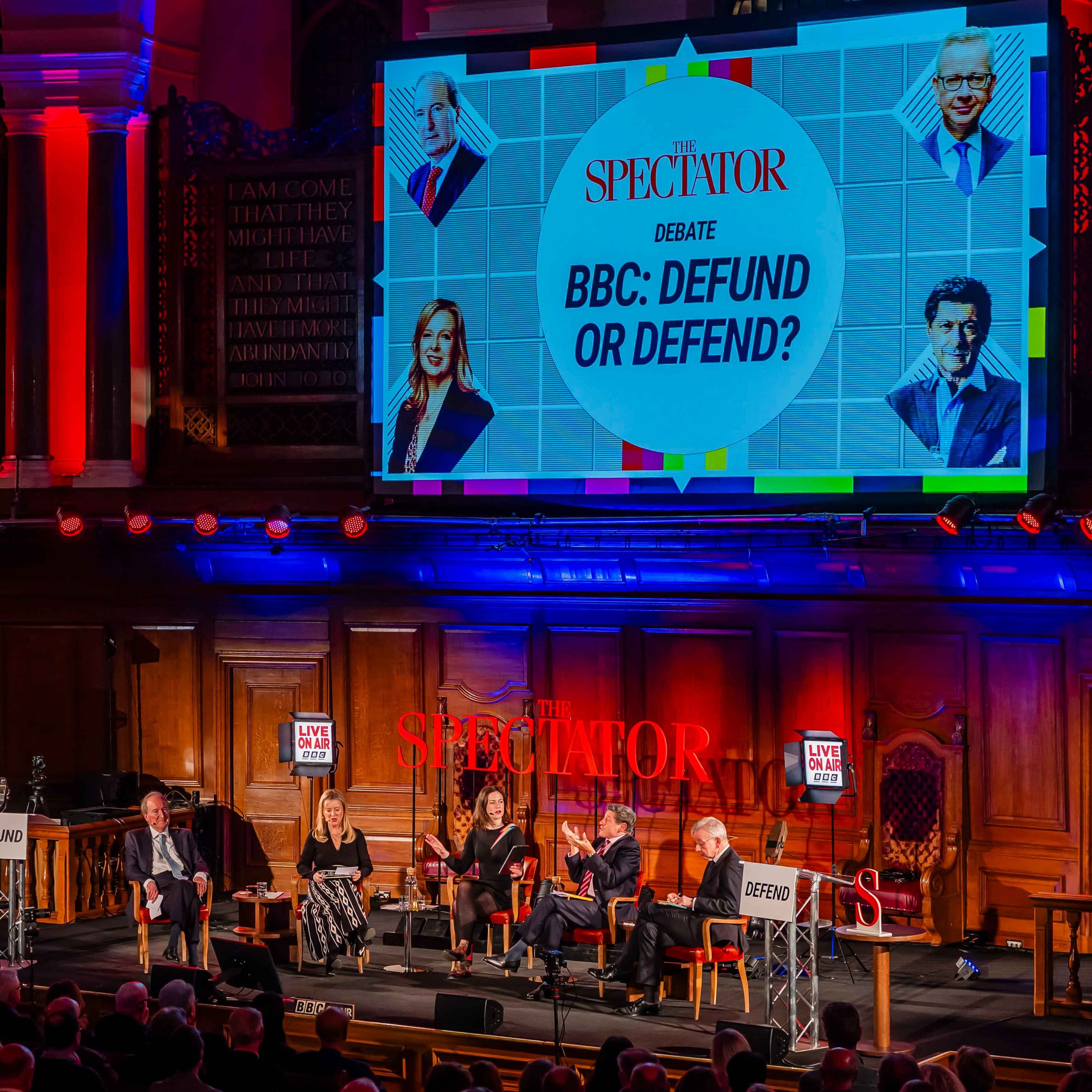 LIVE: Should we defund or defend the BBC? | Michael Gove & Jon Sopel v Charles Moore & Allison Pearson