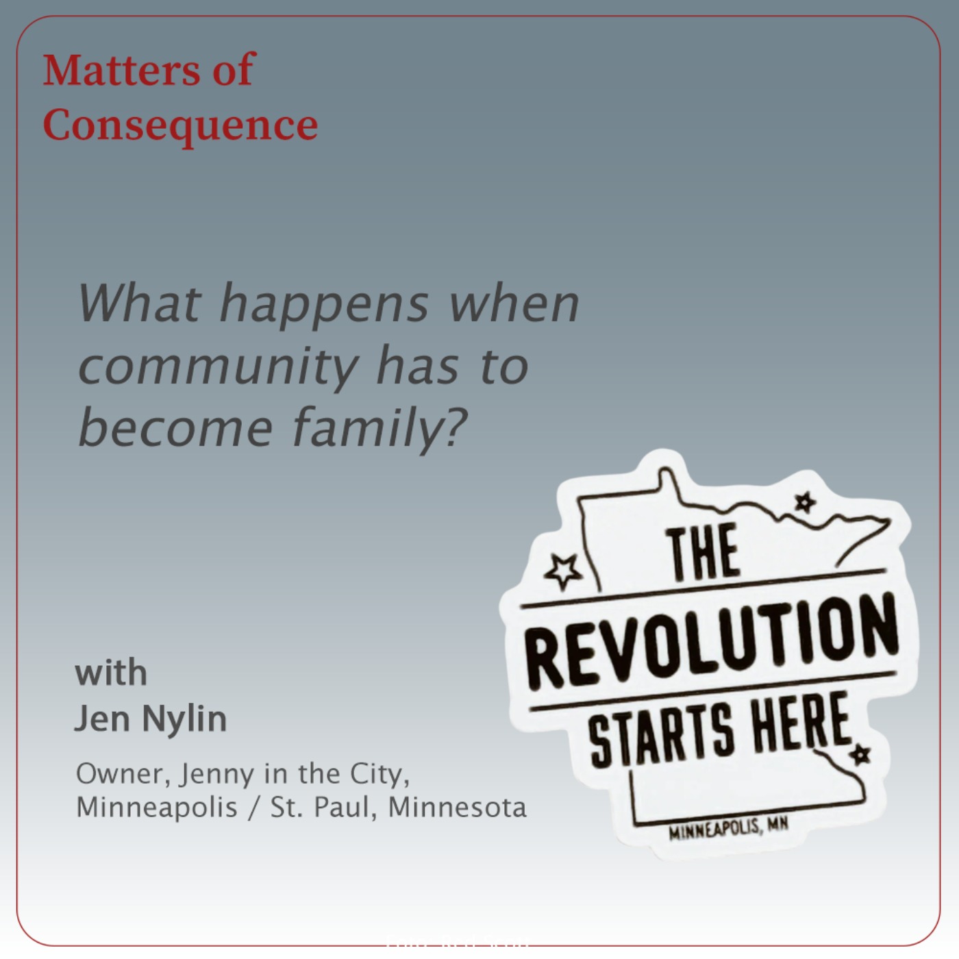 What happens when community has to become family? - On community, courage, and protecting everyday life episode artwork
