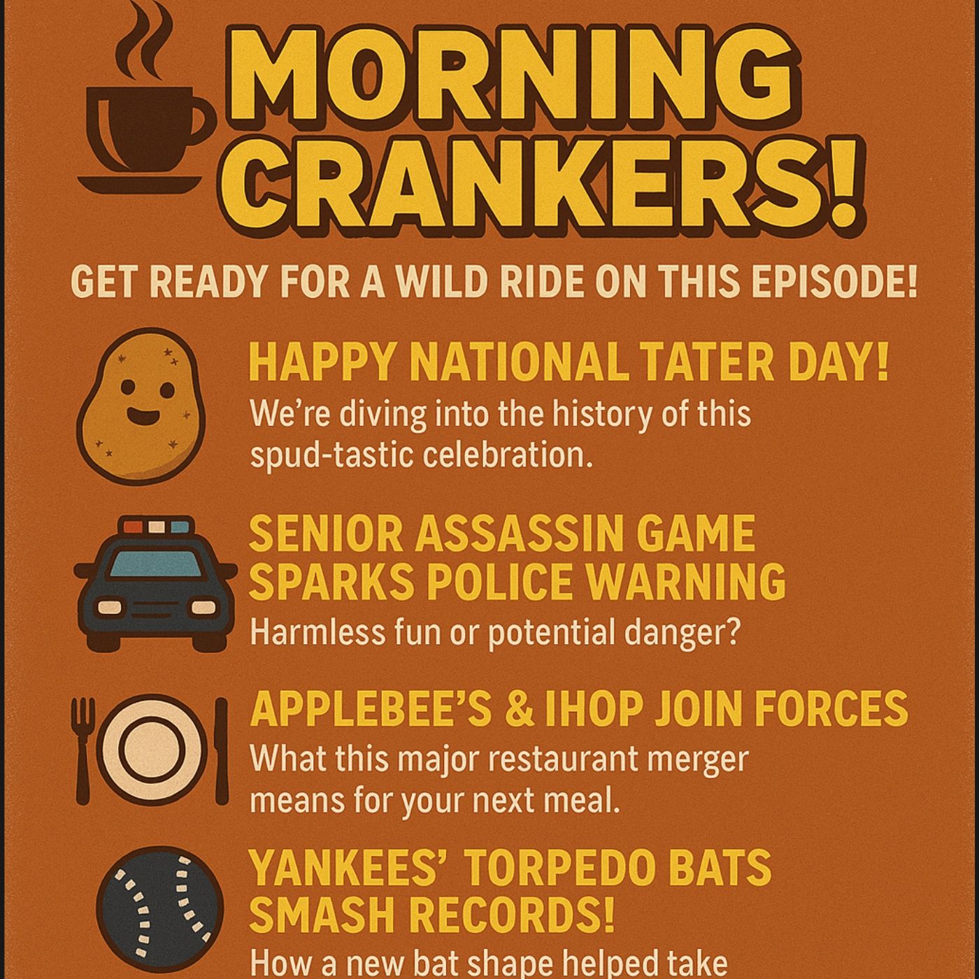 Morning Crankers: Comedy - News & Outrageous Real-Life Stories