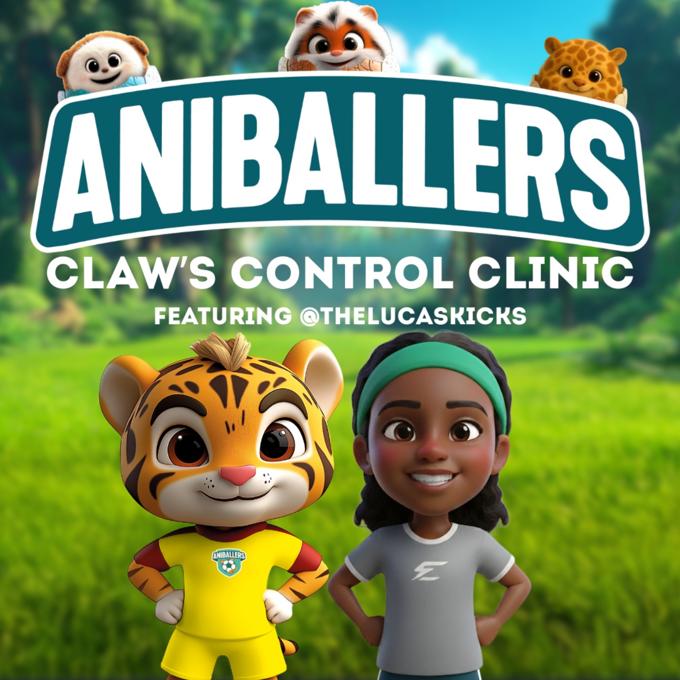 Claw's Control Clinic featuring Lucas Kicks 🦁⚽️🏆 Aniballers Football Stories for Kids episode artwork
