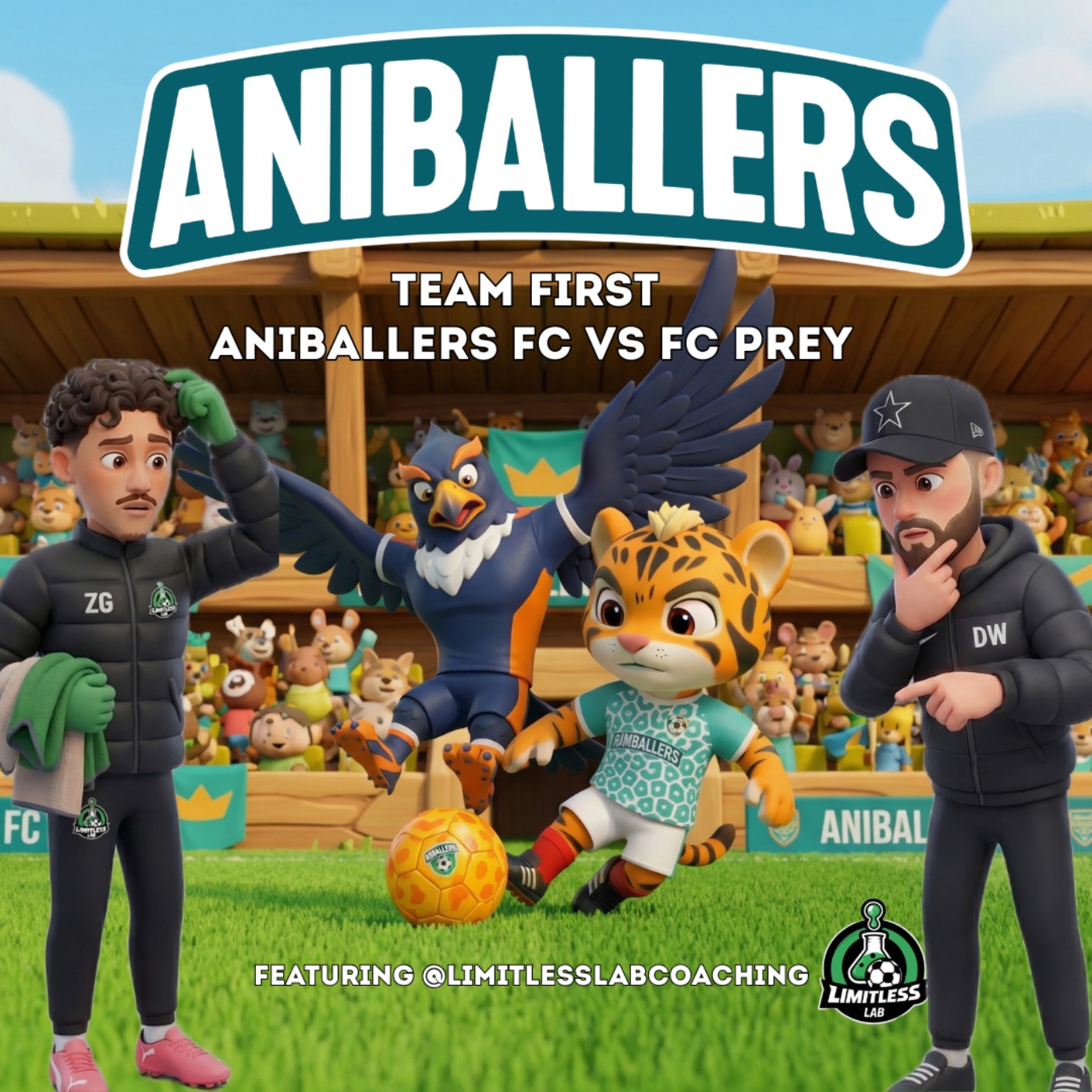 TEAM FIRST featuring Limitless Lab 🧪 - Bedtime Football Stories by Aniballers episode artwork
