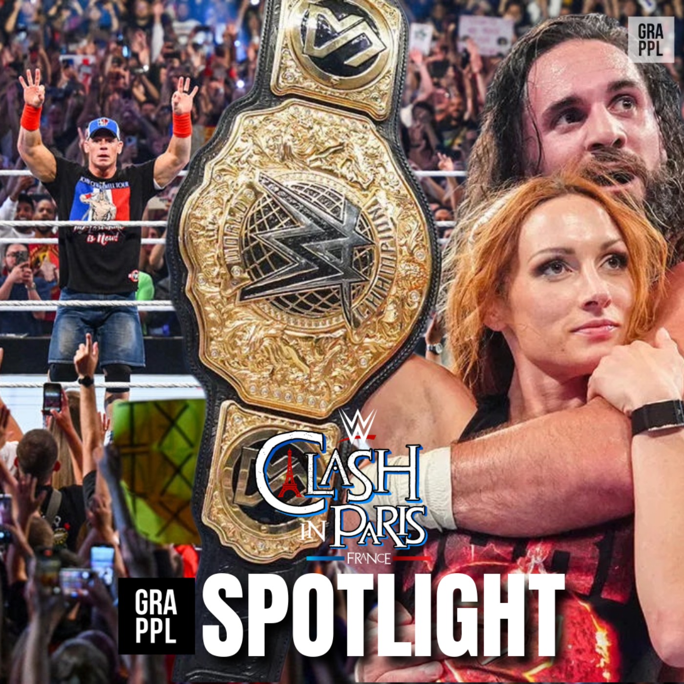 Spotlight - WWE Clash in Paris Review w. Benno & Matty (Cena/Logan, AJ Lee rumours, Roman Reigns write off, ROH DBD, AEW Cardiff) episode artwork