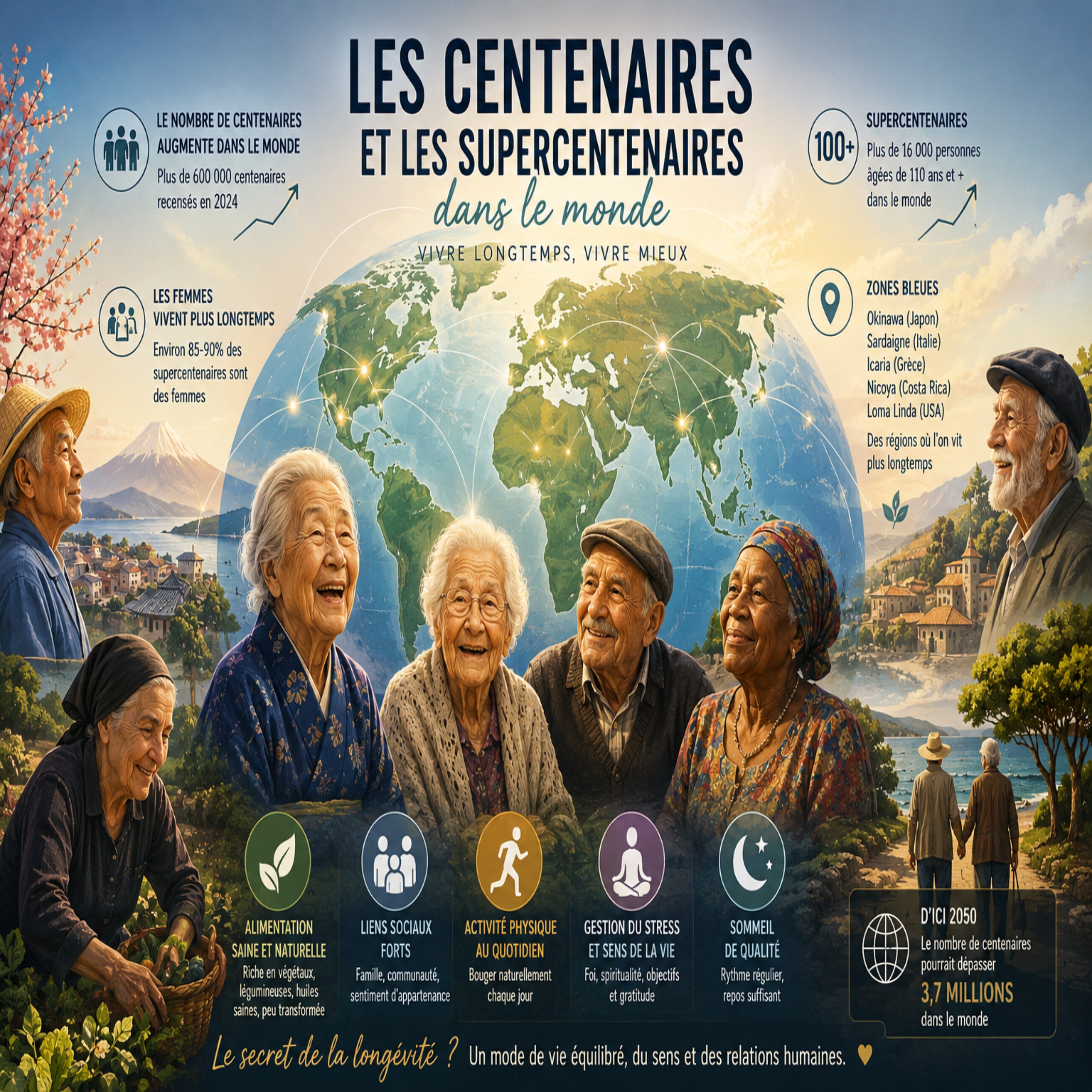 Instant Stress N°212 :  #centenaires et #supercentenaires dans le monde ! #longévité #santé episode artwork