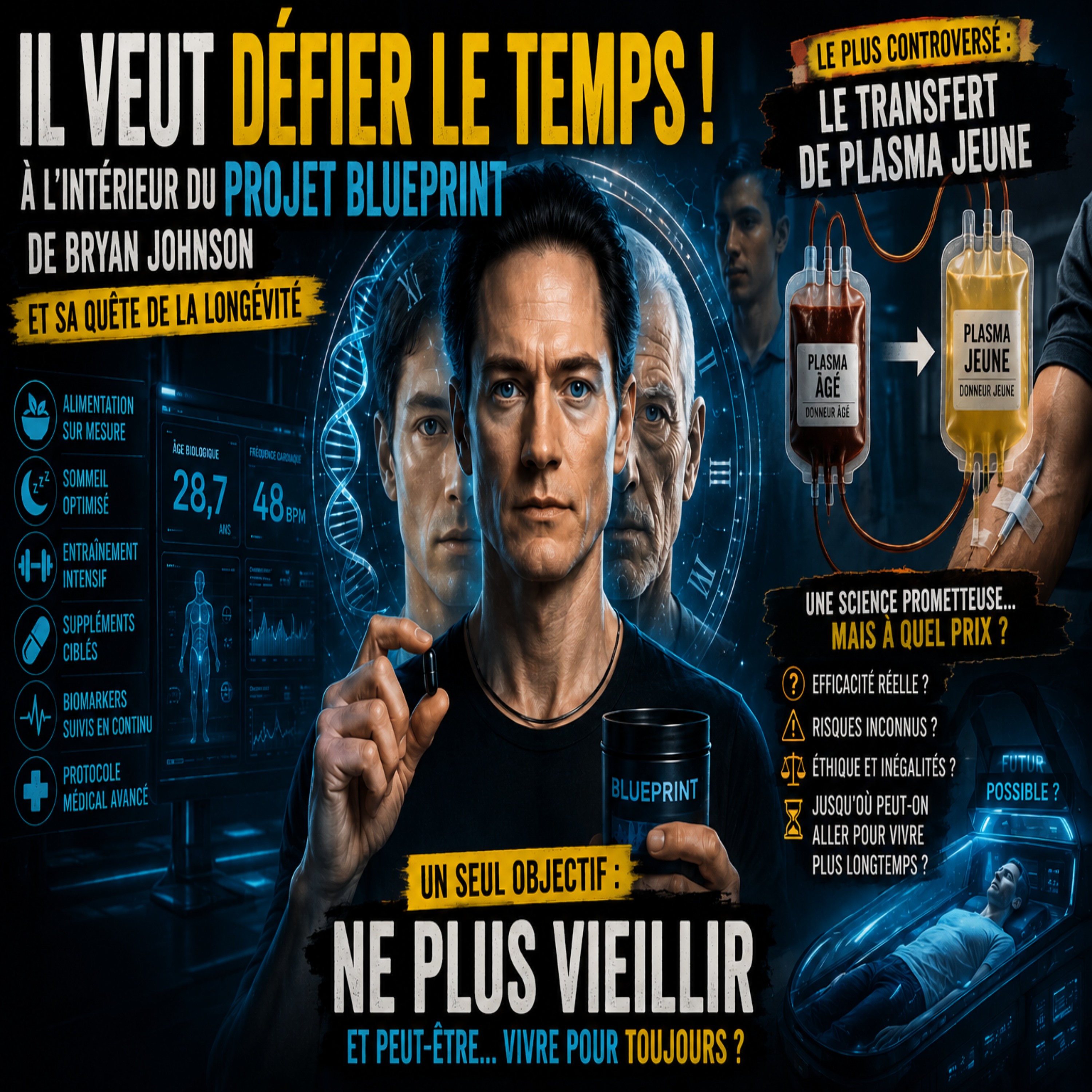 Instant Stress N°214 : Bryan #Johnson ... millionnaire en quête d'#immortalité ! #jeunesse #santé episode artwork