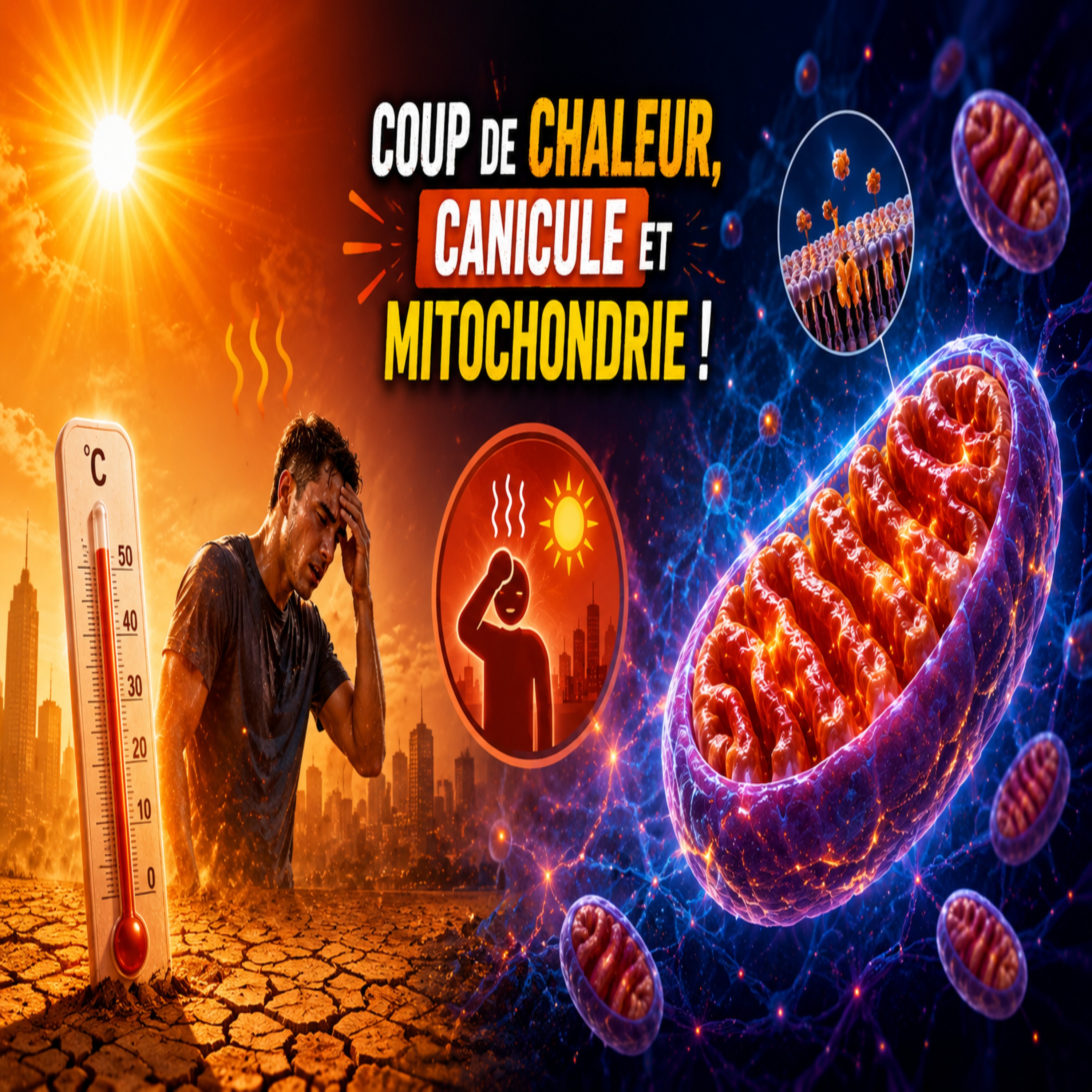 Instant Stress N°211 :  #canicule et coup de #chaleur ... entre #cerveau et #mitochondrie ! #santé episode artwork