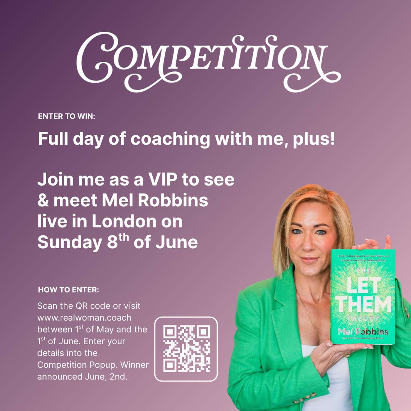 Last Chance: Meet Mel Robbins in London + Experience the Let Them Theory