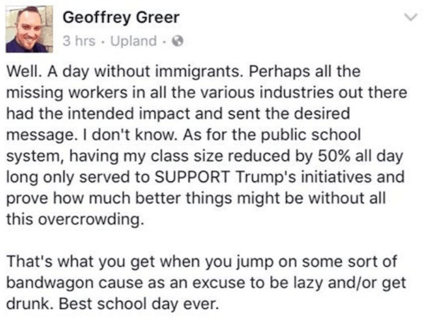 Thumbnail for "80: Teachers Mocking 'Day Without Immigrants' at California High School". Thumbnail for "80: Teachers Mocking 'Day Without Immigrants' at California High School".