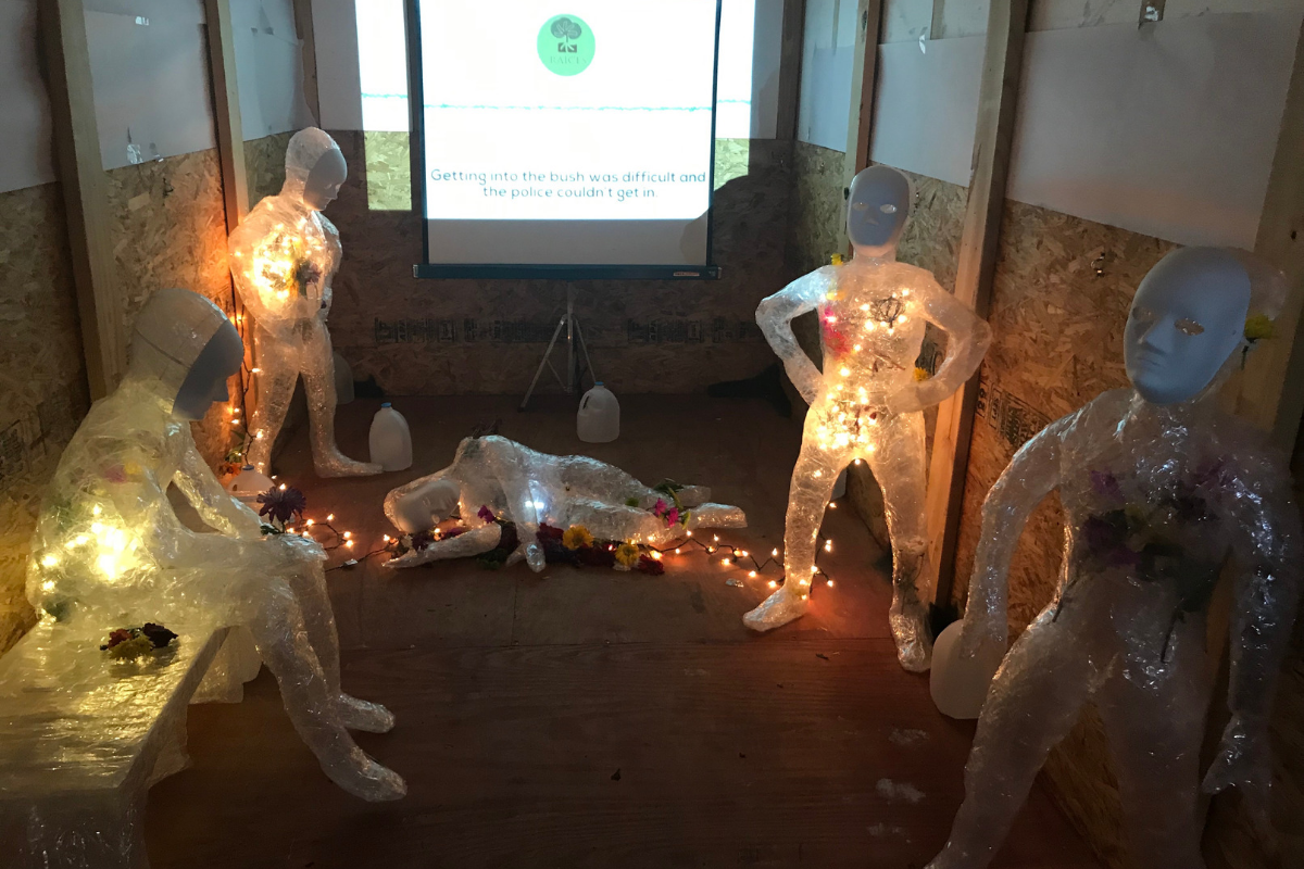 Thumbnail for "215: Inside a Hielera Detention Cell Art Exhibit at SXSW". Thumbnail for "215: Inside a Hielera Detention Cell Art Exhibit at SXSW".