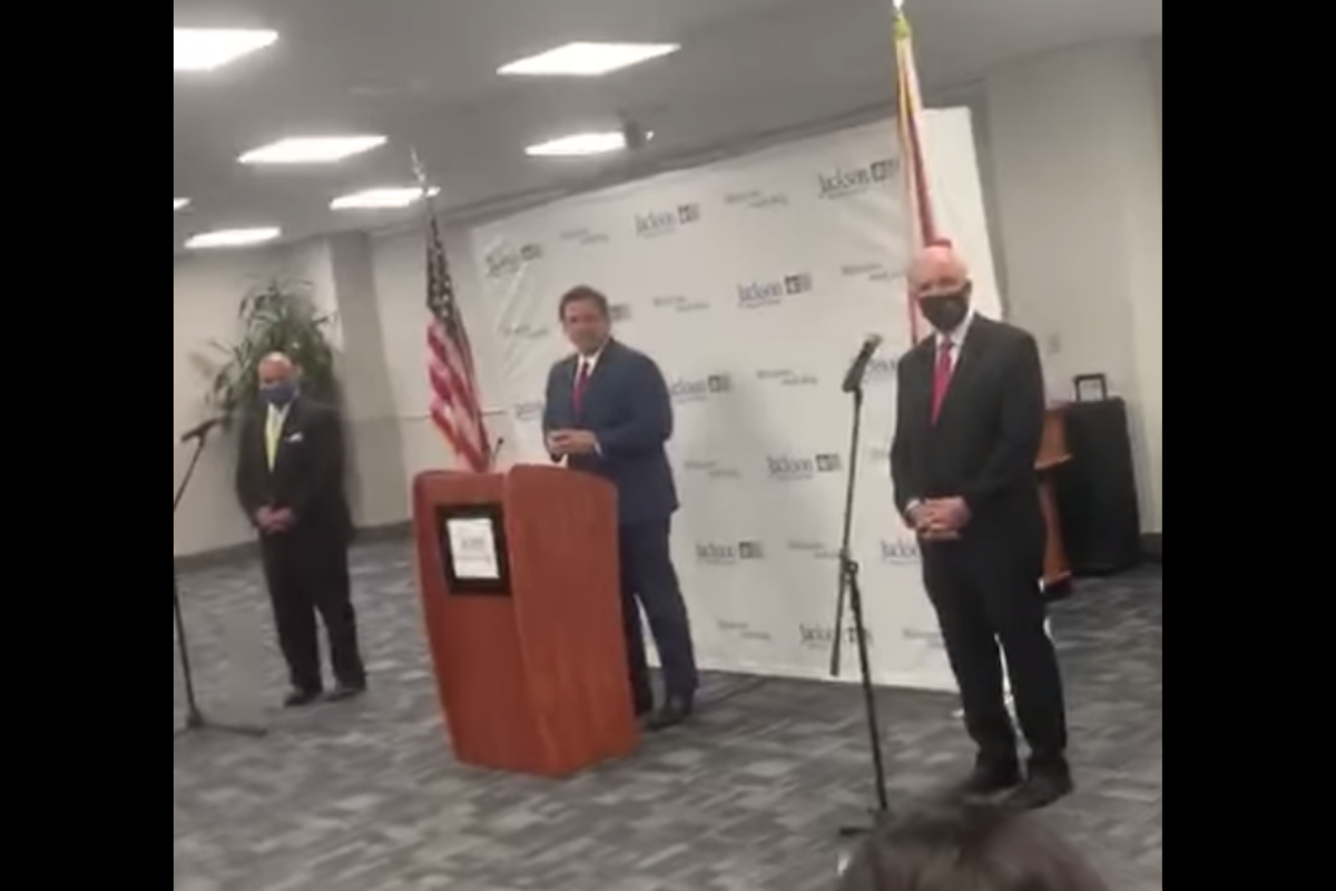 Thumbnail for "A Confrontation With Ron DeSantis in the Time of COVID-19". Thumbnail for "A Confrontation With Ron DeSantis in the Time of COVID-19".