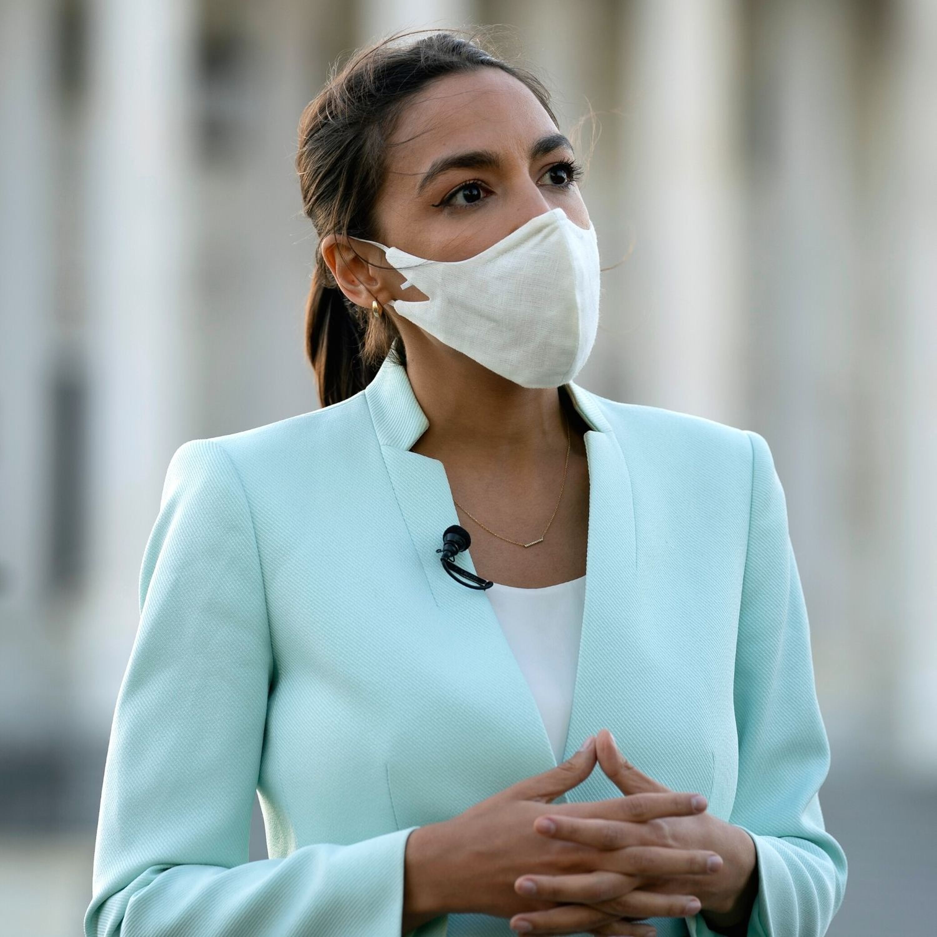Thumbnail for "Latino USA: Masks Off With Alexandria Ocasio-Cortez".