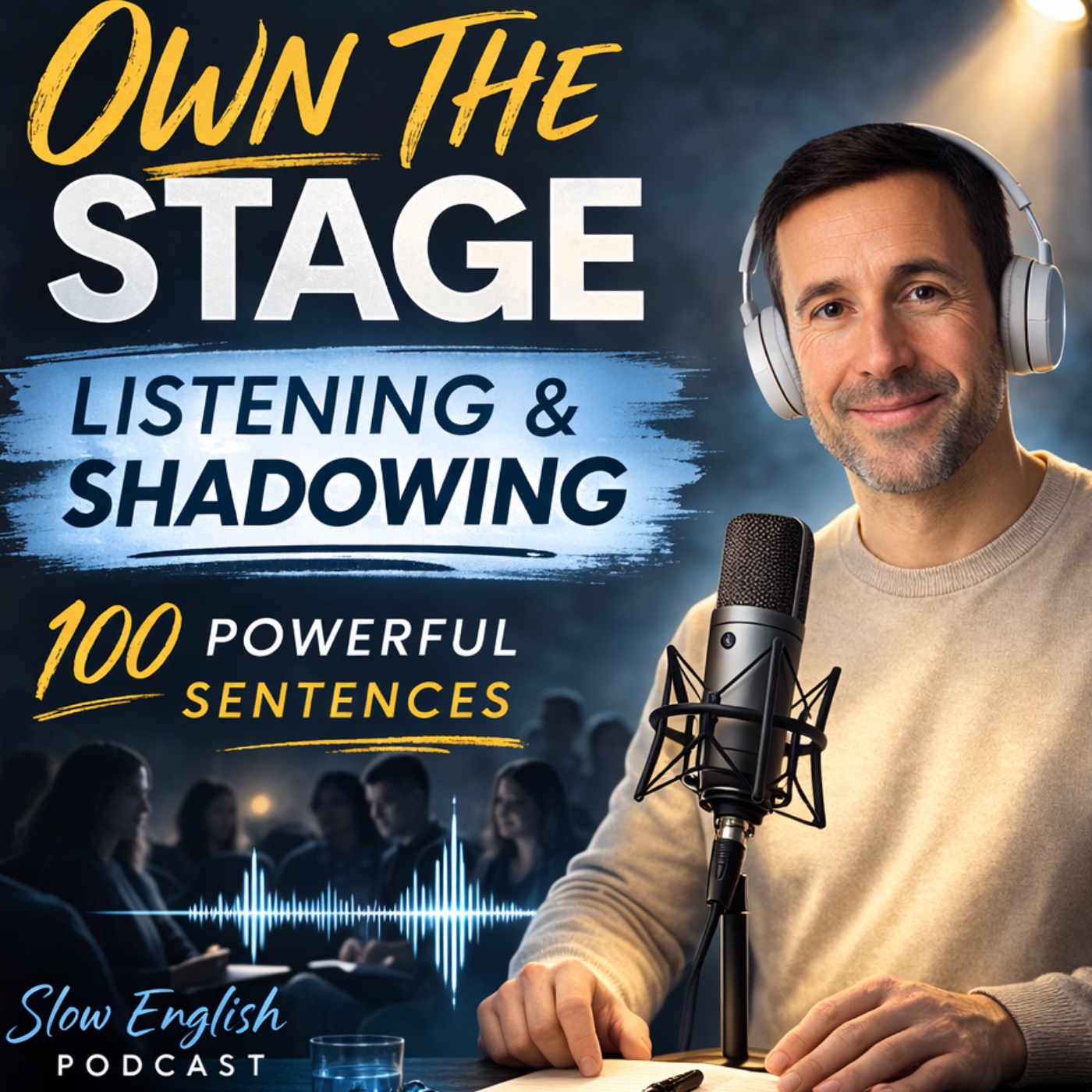 Calm English. 100 Powerful Sentences to Own the Stage (Public Speaking Series Ep. 4) episode artwork