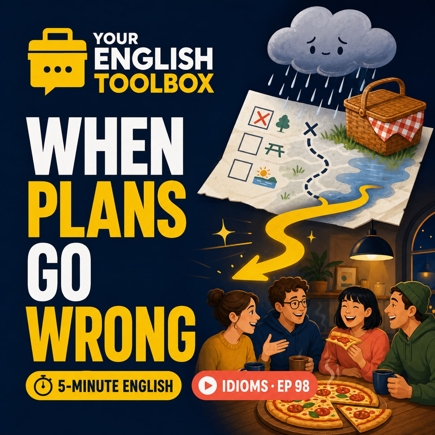 When Plans Go Wrong: 3 Idioms in 5 Minutes episode artwork