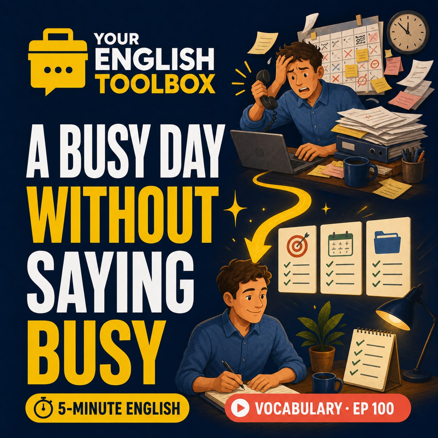 A Busy Day Without Saying “Busy”: 3 Better English Words episode artwork