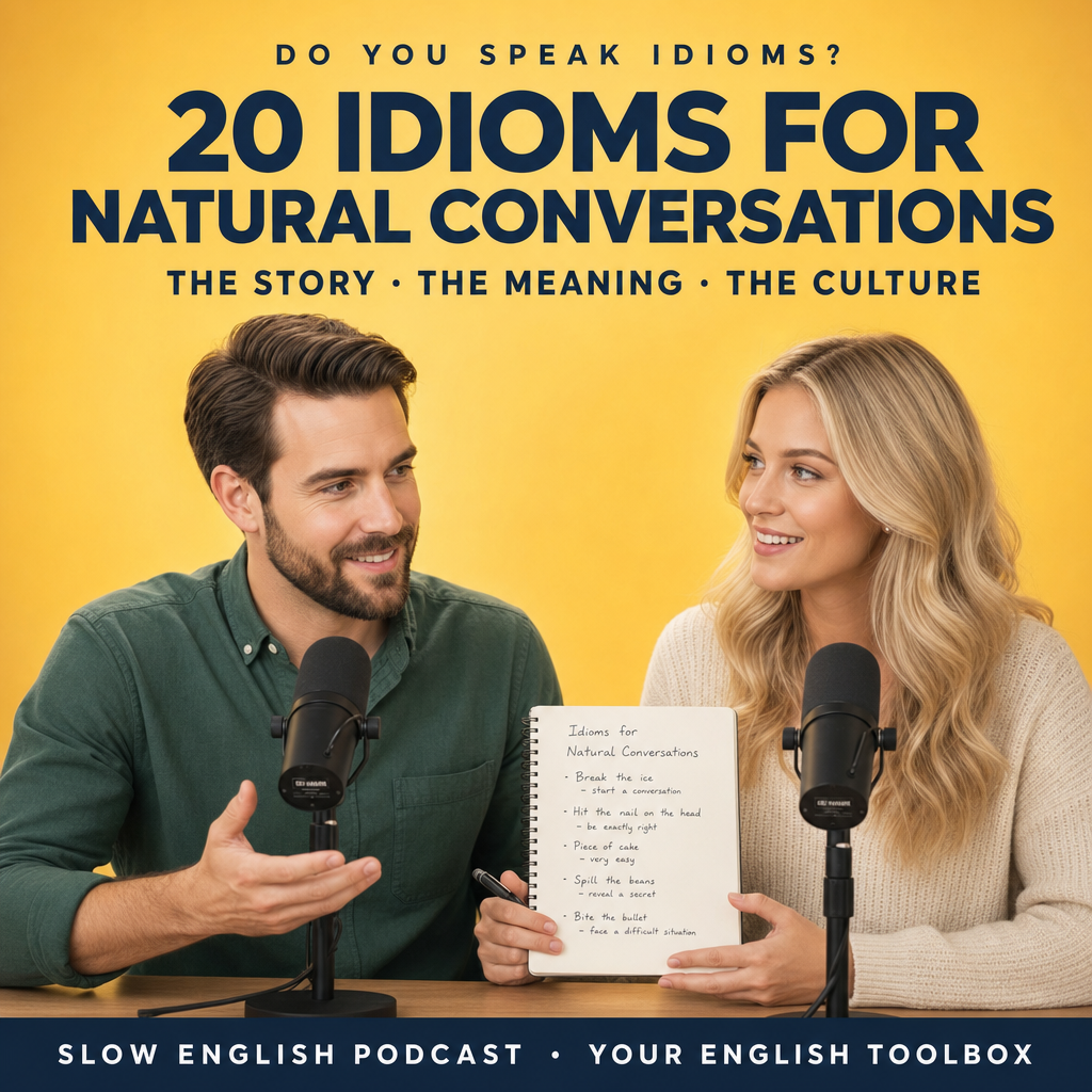 Slow English Listening Practice: 20 Idioms for Natural Conversations episode artwork