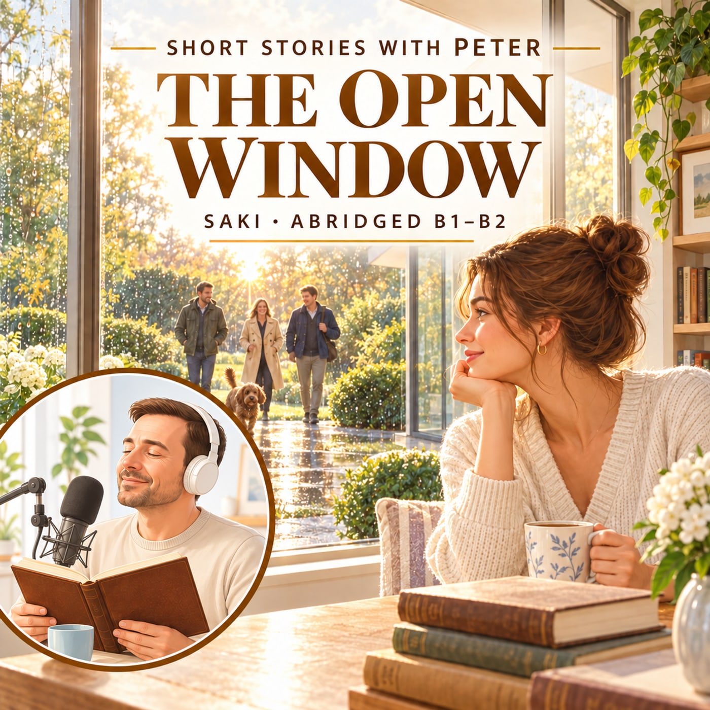 Short Stories with Peter: The Open Window by Saki (Abridged B1–B2 Level)