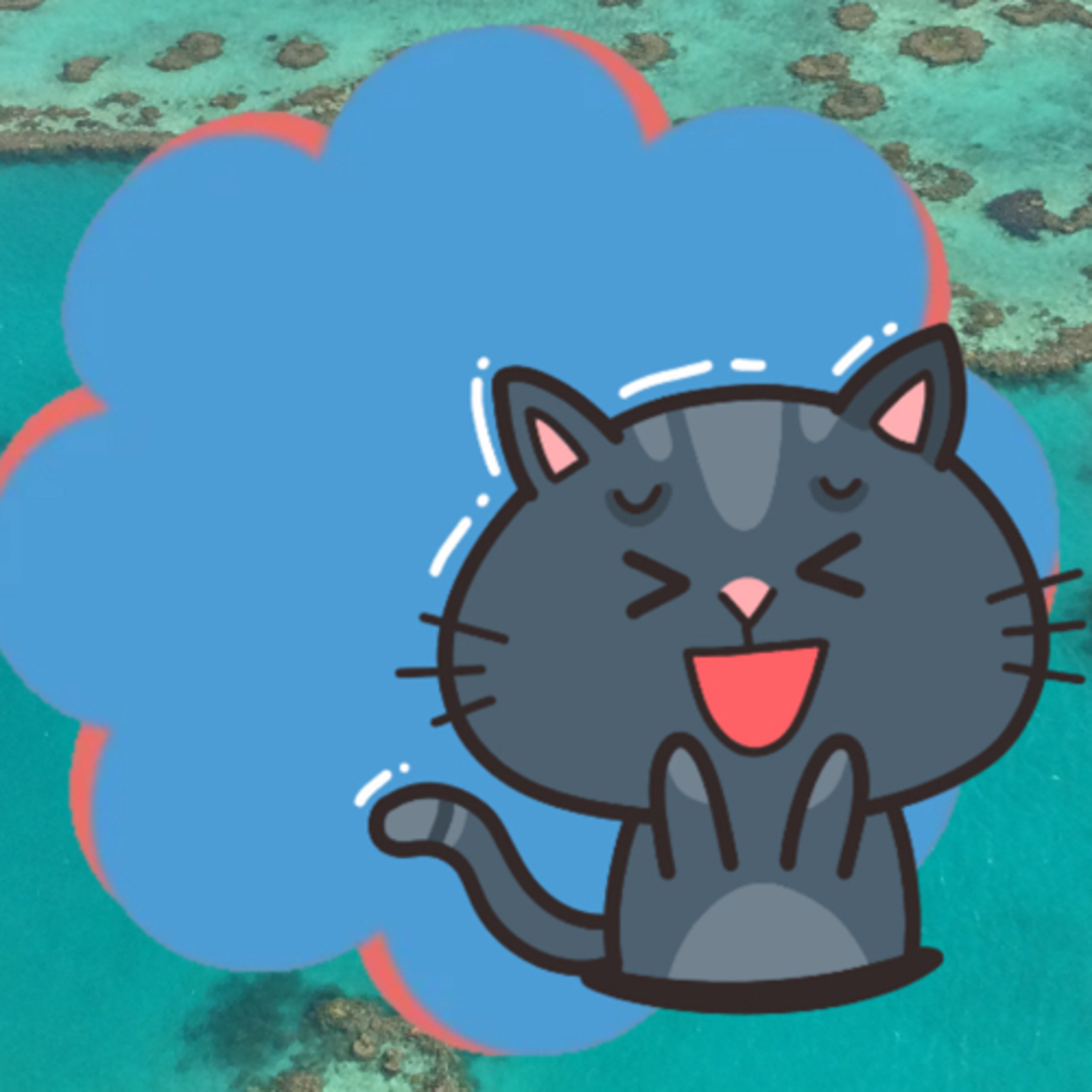 Le chat Gulli au pays bleu