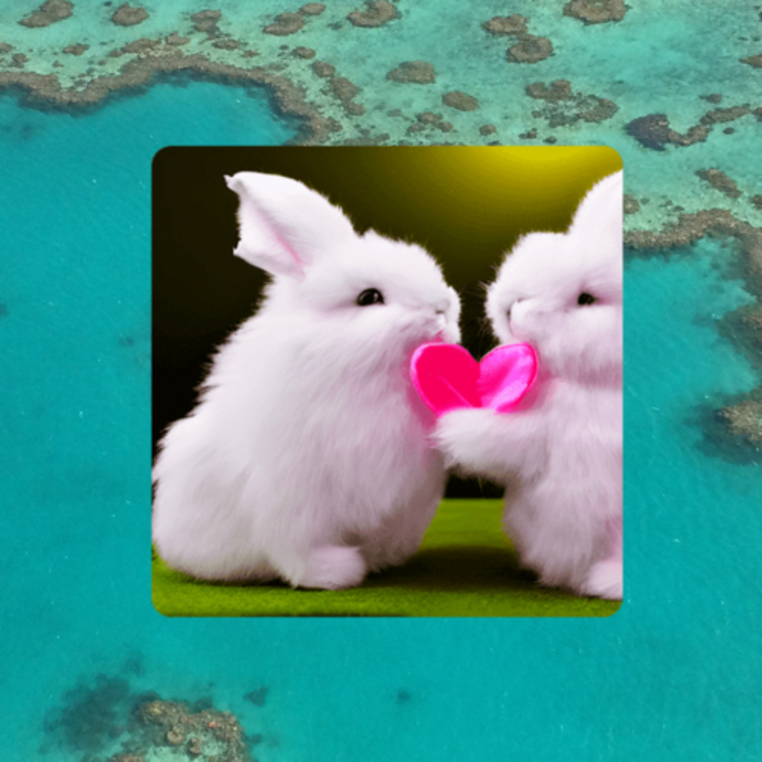 Les bisous de maman lapin et lapin câlin