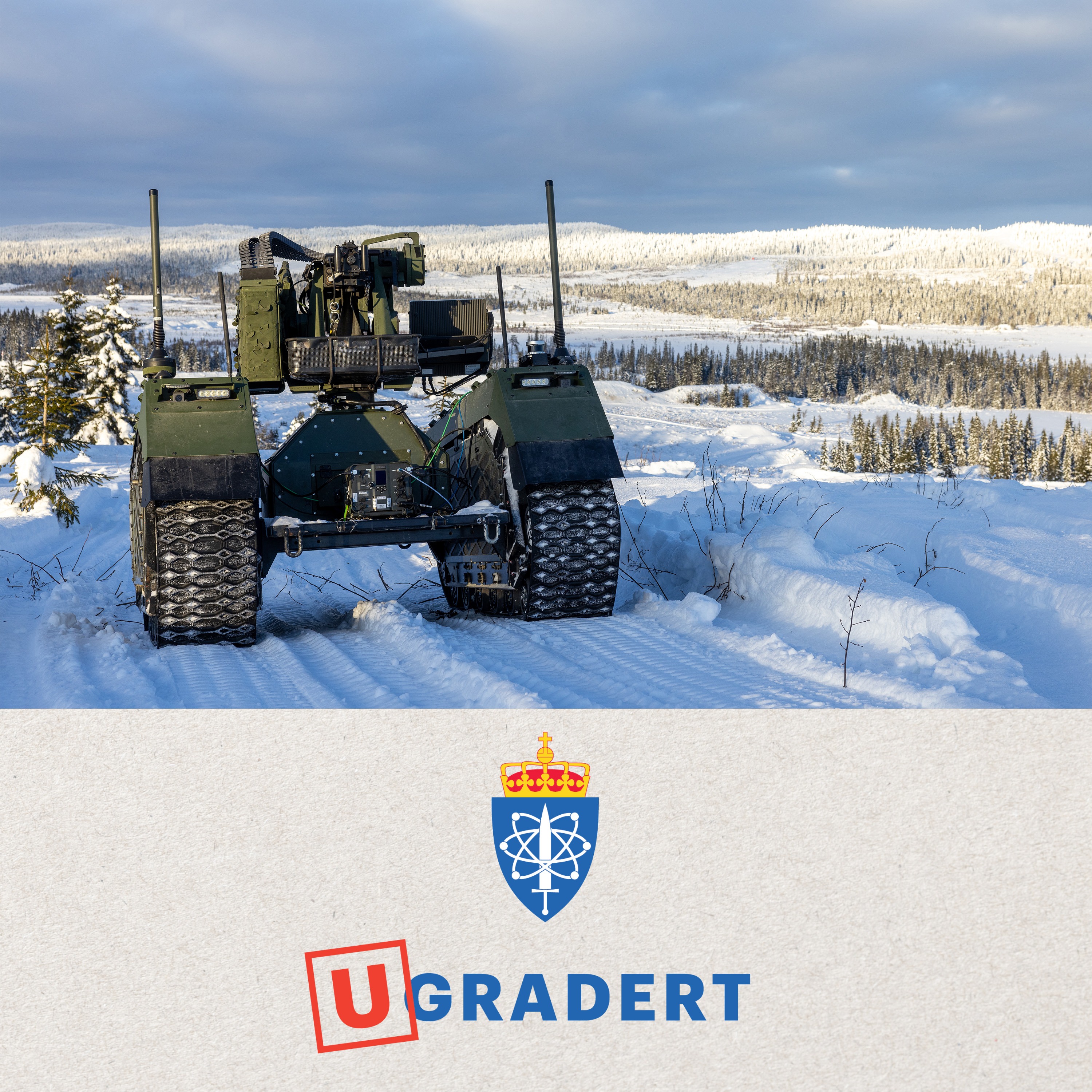 Testet ubemannede kampkjøretøyer i Norge Testet ubemannede kampkjøretøyer i Norge