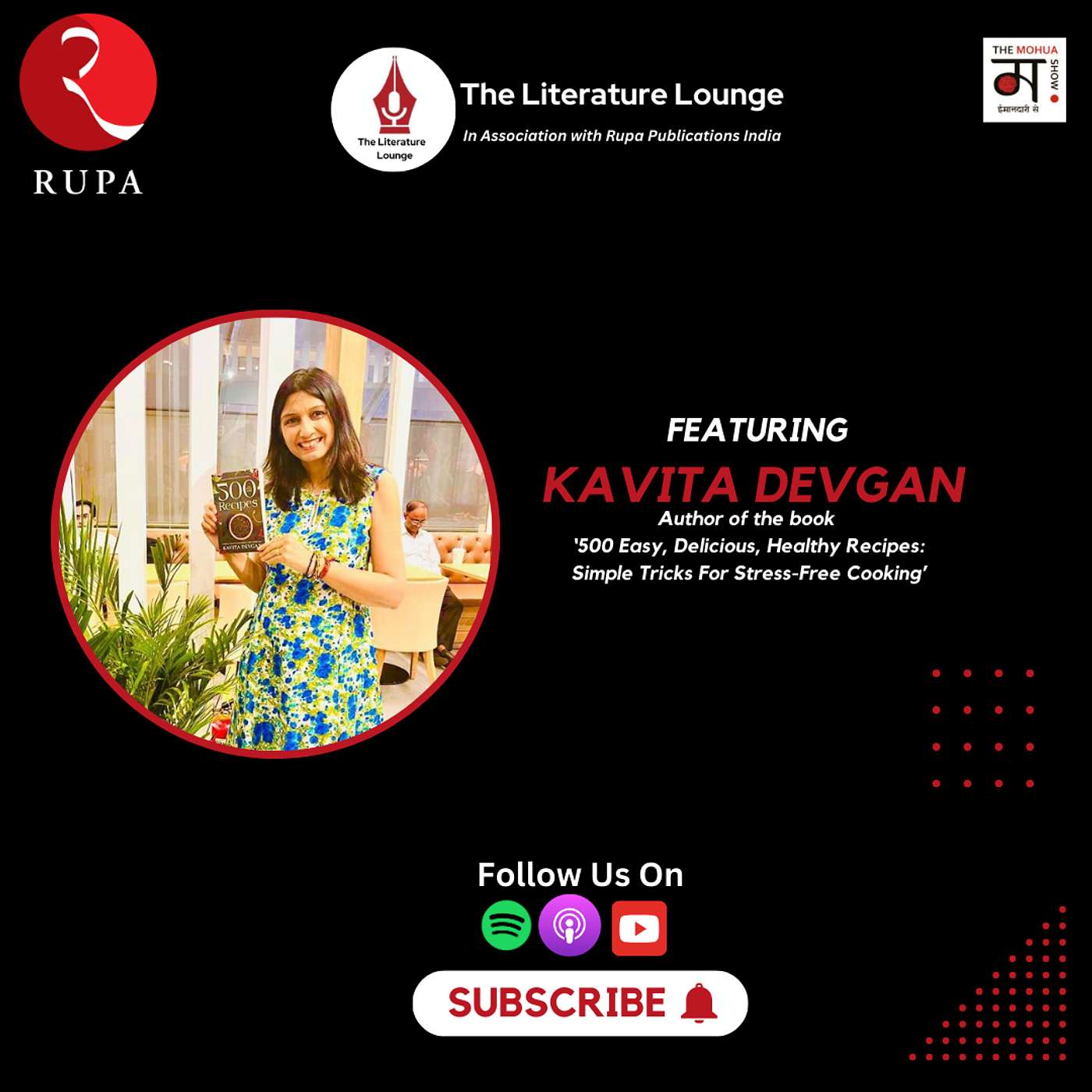 The Literature Lounge: Cooking Up Wellness with Kavita’s Secrets to Stress-Free Meals | Ep 07 episode artwork