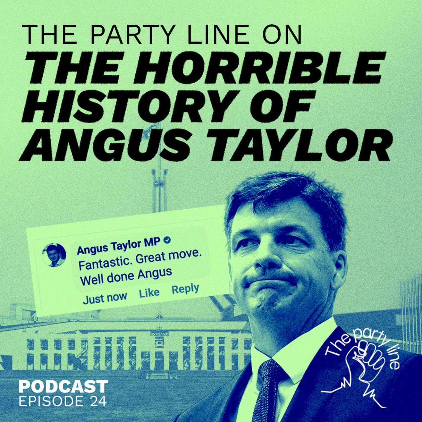 The Party Line on the Horrible History of Angus Taylor episode artwork