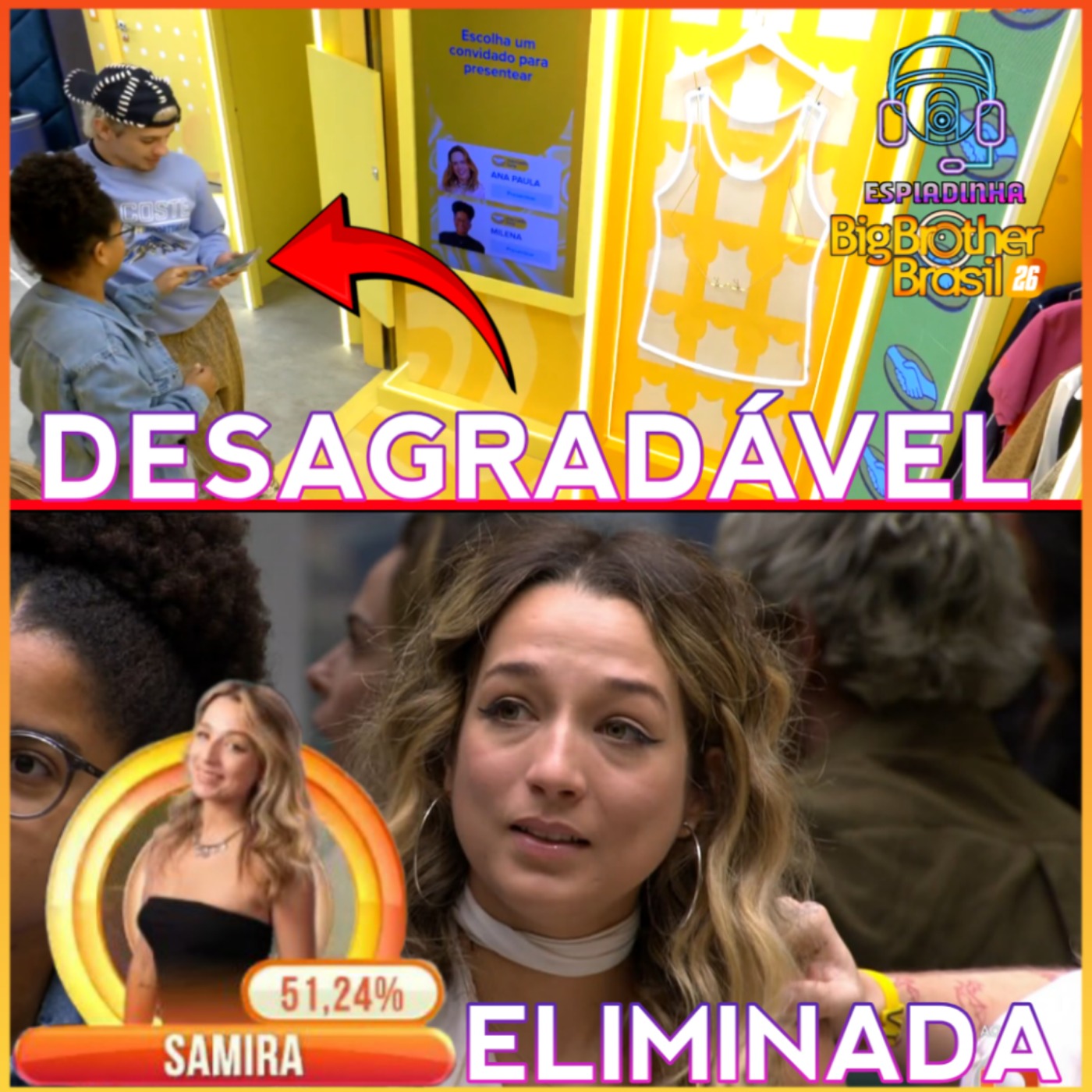SAMIRA FOI ELIMINADA + MILENA SE QUEIMOU POR CAUSA DO PERFUME? + PAZ ENTRE ANA E JORDANA | BBB 26 episode artwork