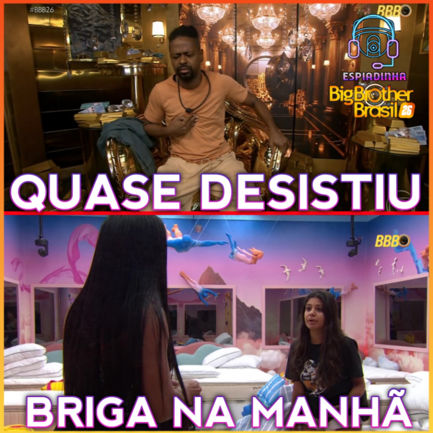 BONECO QUASE DESISTIU + MARCIELE E GABI BRIGARAM + DINÂMICA DA SEMANA COM BOTÃO MISTERIOSO | BBB 26 episode artwork