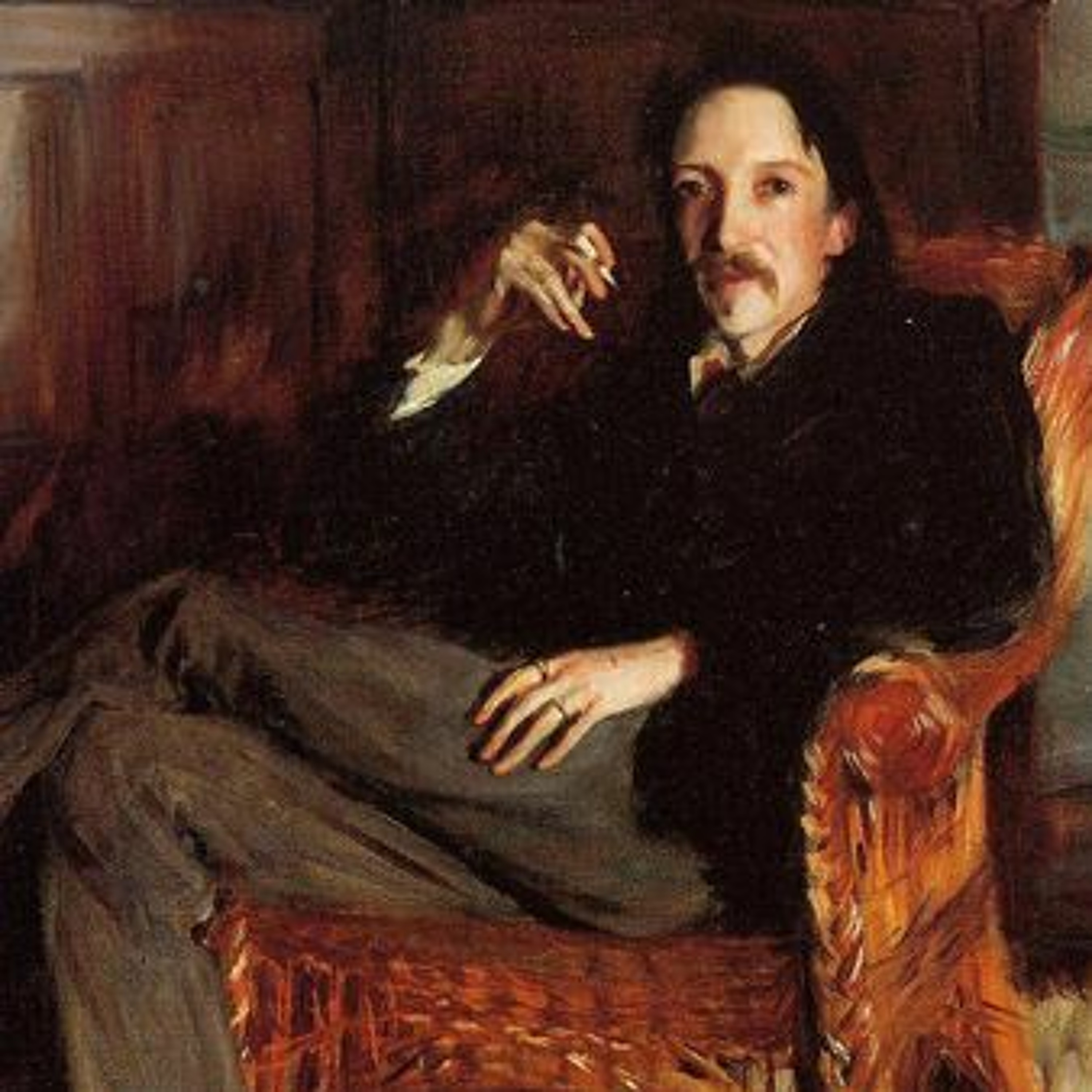 Podcastbild: 21. Luthersson läser världslitteraturen 2014 – Om Robert Louis Stevenson med Leif Zern