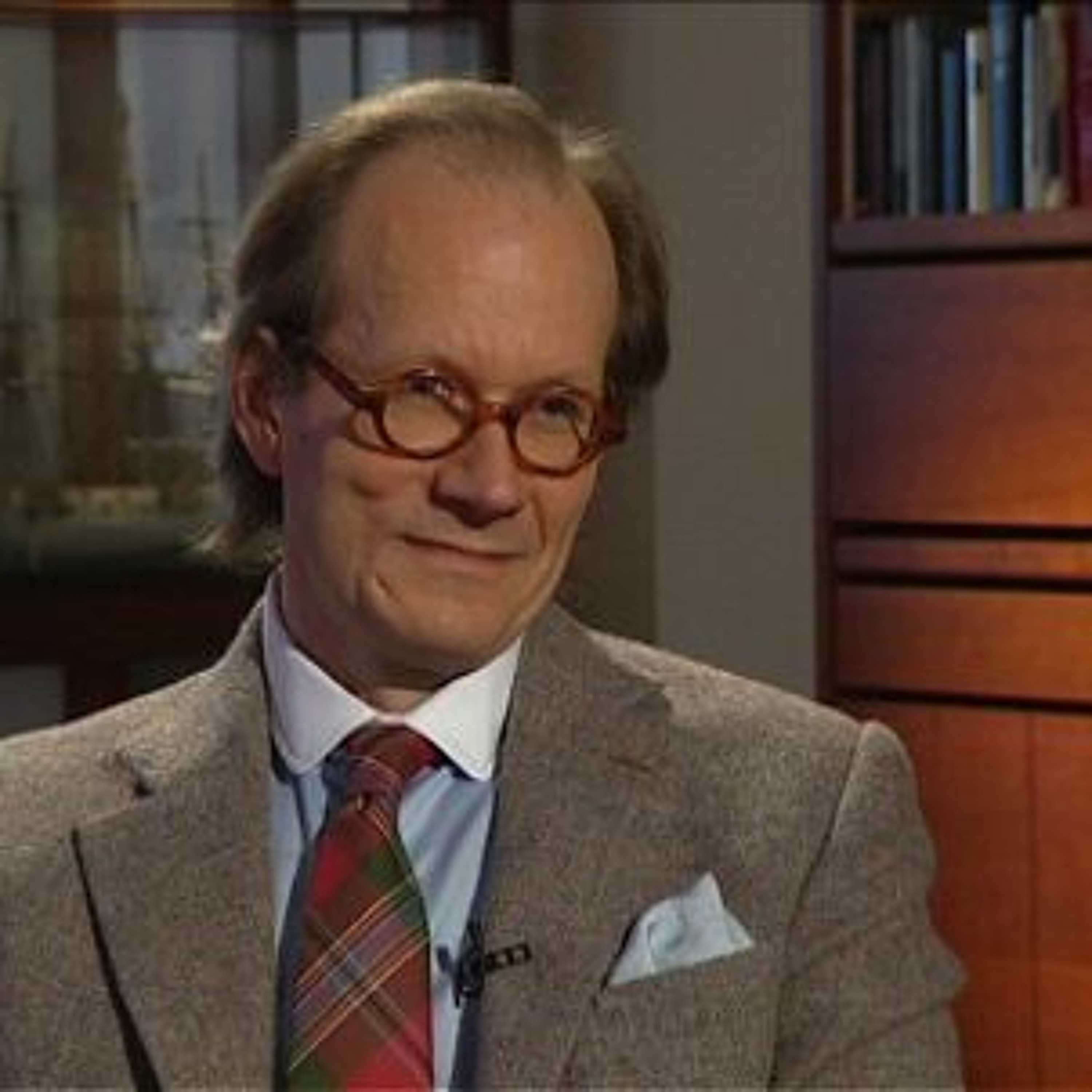 Podcastbild: 10. Luthersson läser världslitteraturen 2013 – Om George Orwell med Johan Hakelius