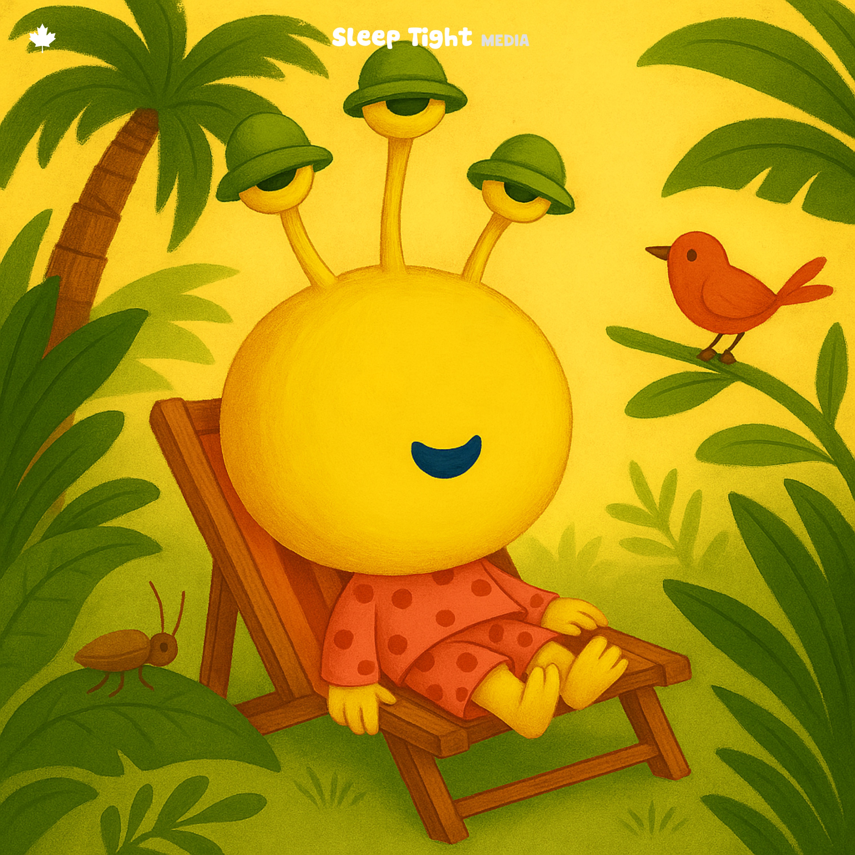 Tropical Afternoon Atmosphere with Crickets and Birds 🌴🦗 Sounds for Sleep