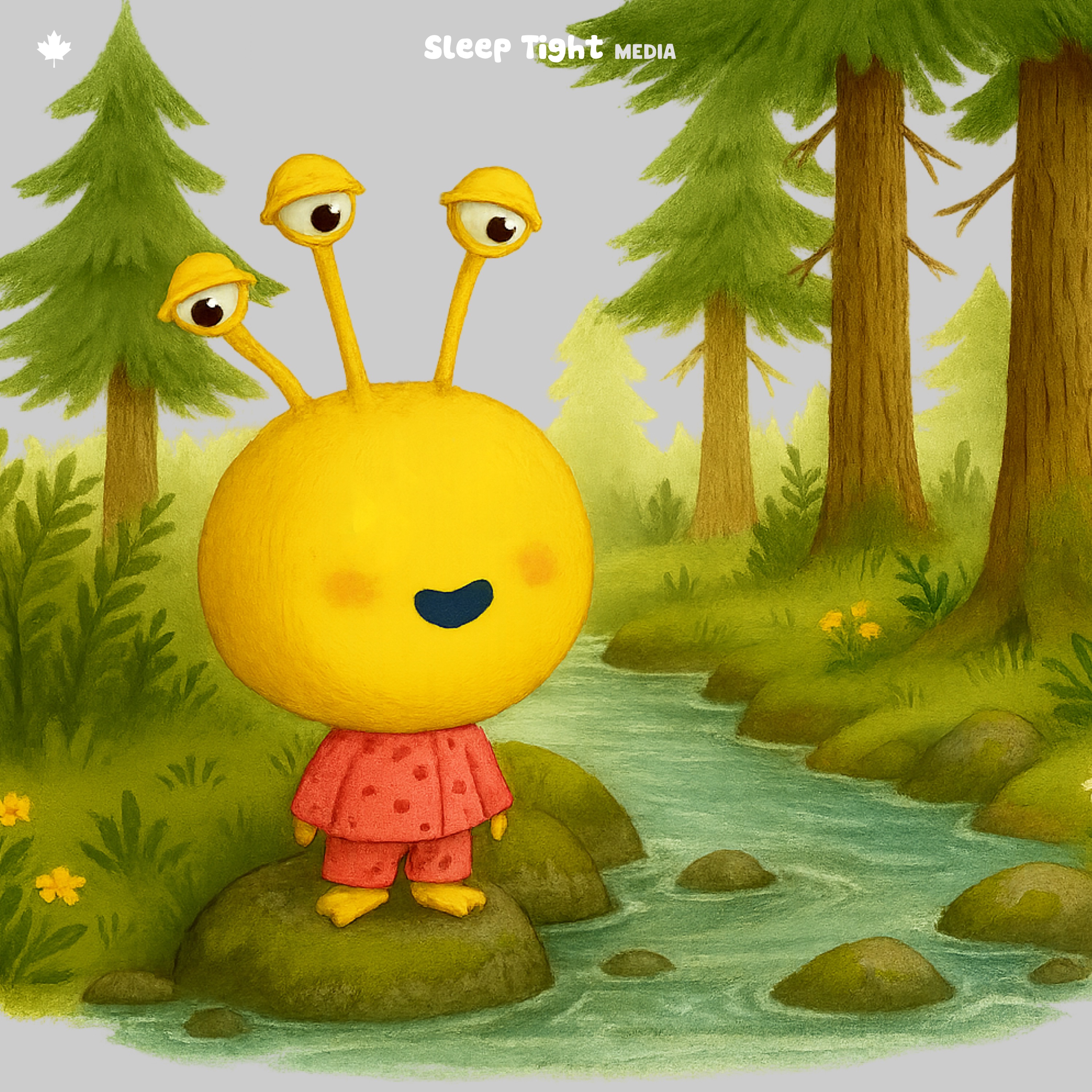 Soundscape for Sleep: Calm Pine Forest Stream 🌲🪶