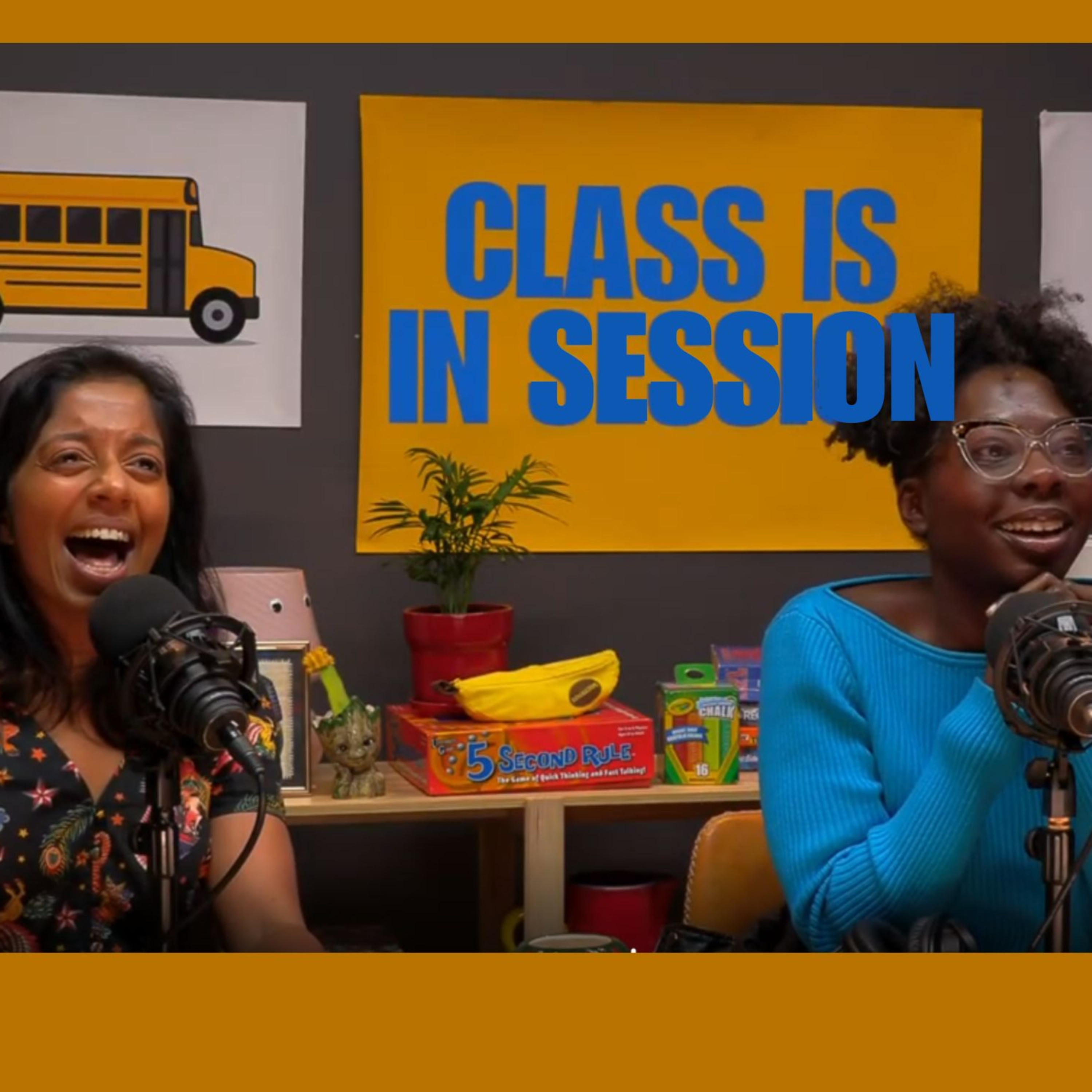 'Class Is In Session' with Sashi Perera and Anisa Nandaula podcast artwork