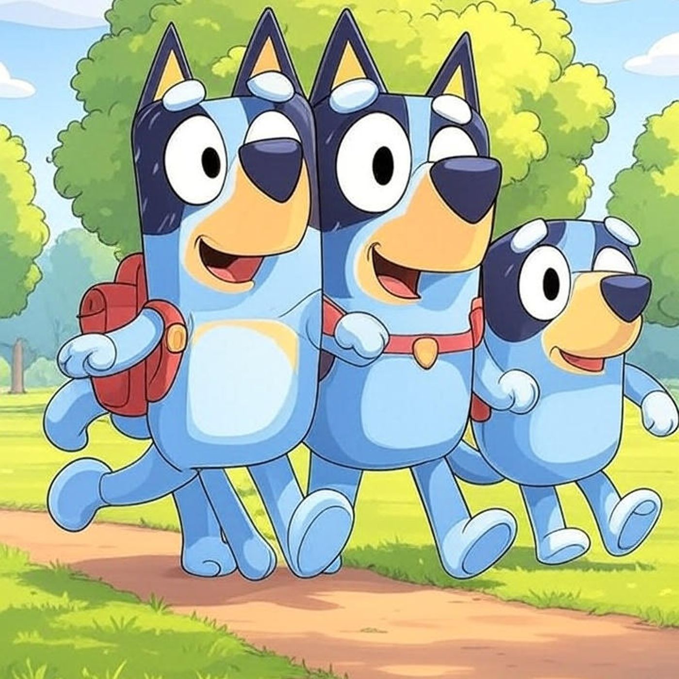 🎒Bluey y Bingo en la Gran Carrera de Mochilas🌟Audiocuentos