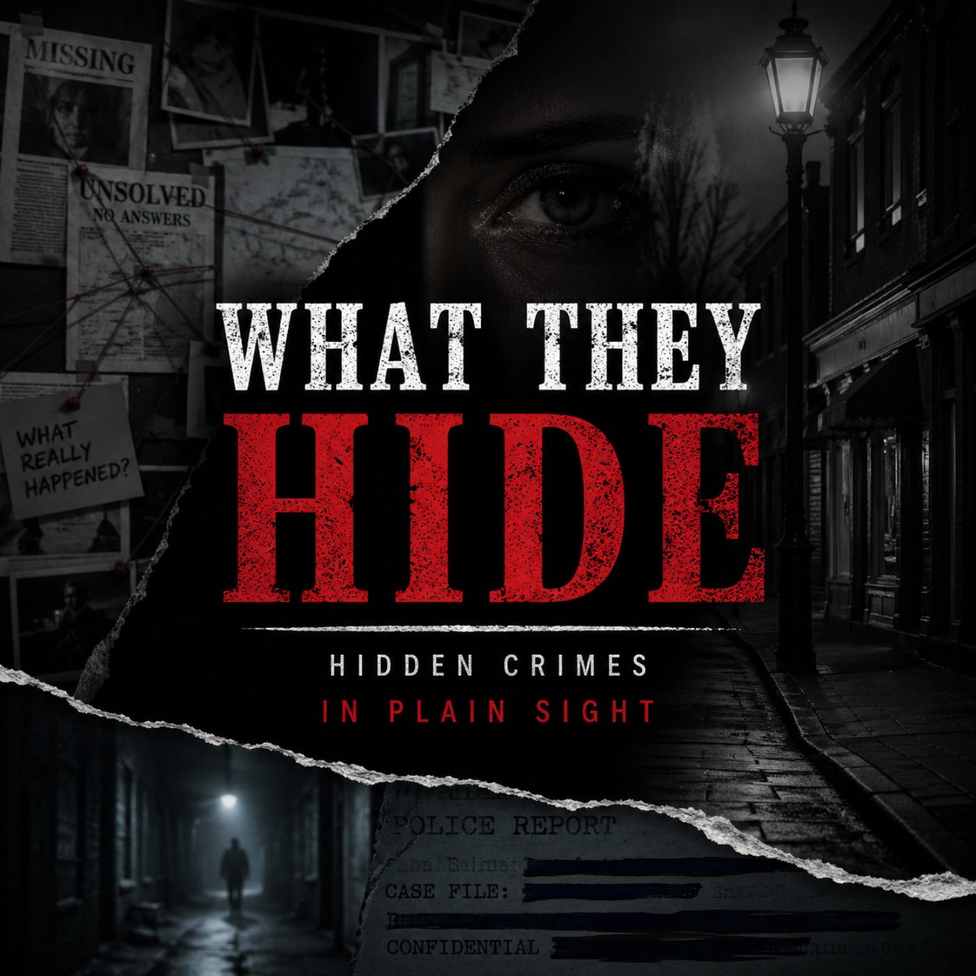 What They Hide: Hidden Crimes in Plain Sight. A True Crime Podcast podcast artwork