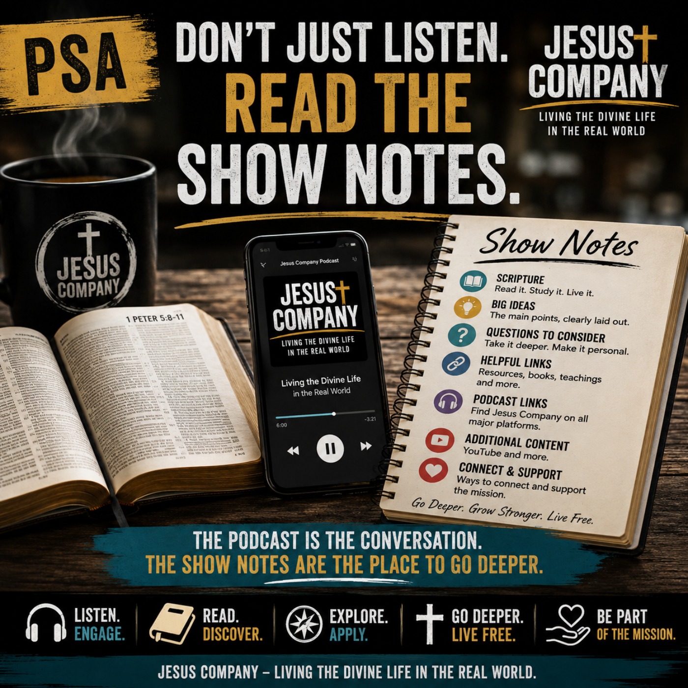 DON’T JUST LISTEN TO JESUS COMPANY. READ THE SHOW NOTES! episode artwork