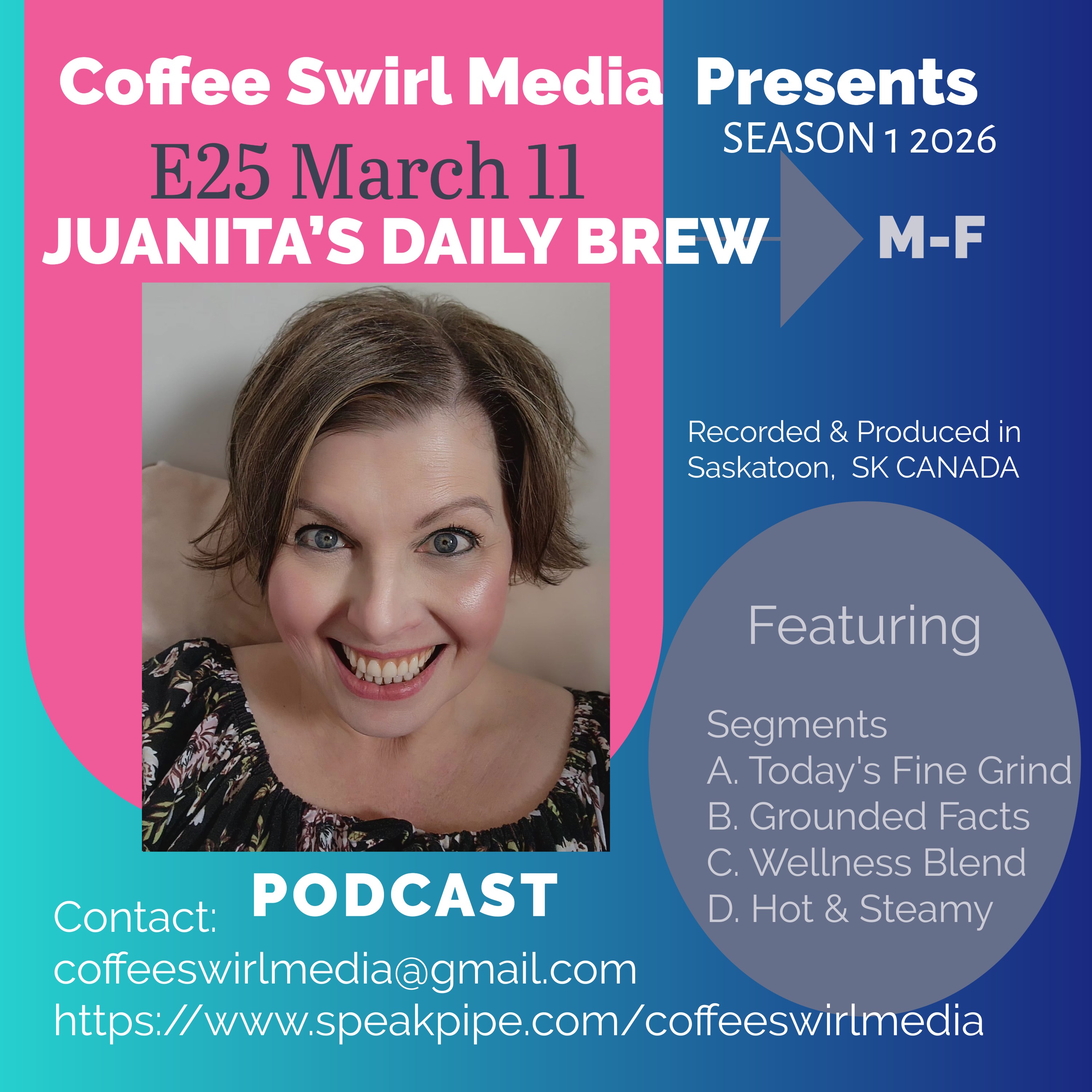 Juanita’s Daily Brew March 11, 2026 S1 E25 -NEW Music Beds episode artwork