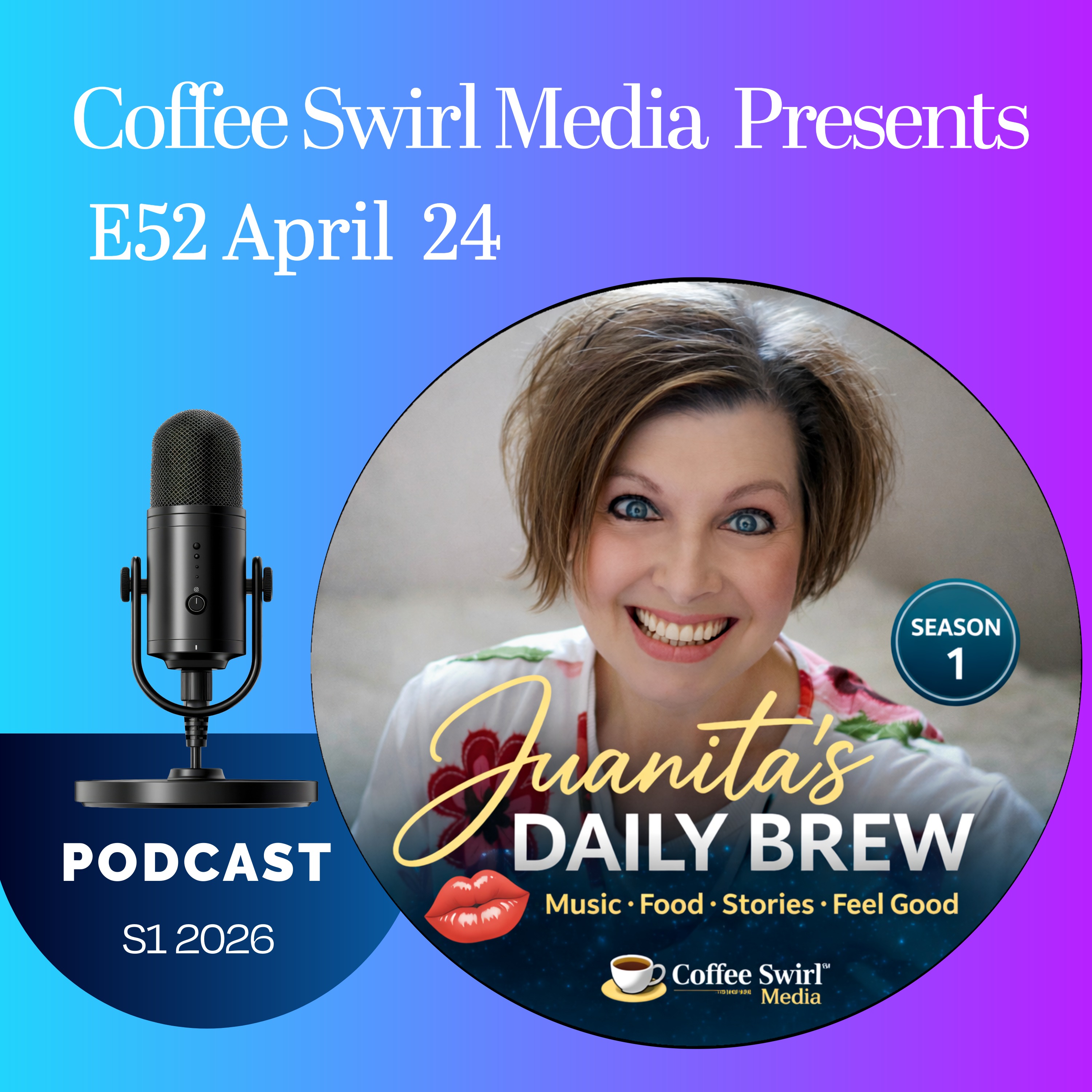 S1 E52 Juanita’s Daily Brew: Zucchini Bread, Fun Facts, World Healing Day, Arbor Day episode artwork
