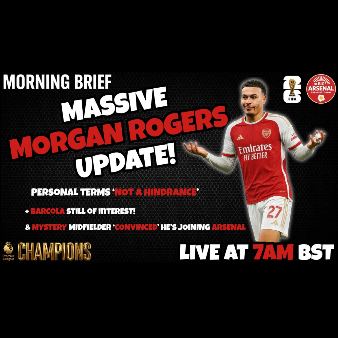 MASSIVE MORGAN ROGERS UPDATE! + Who is the mystery midfielder? 💣🕵️‍♂️ episode artwork