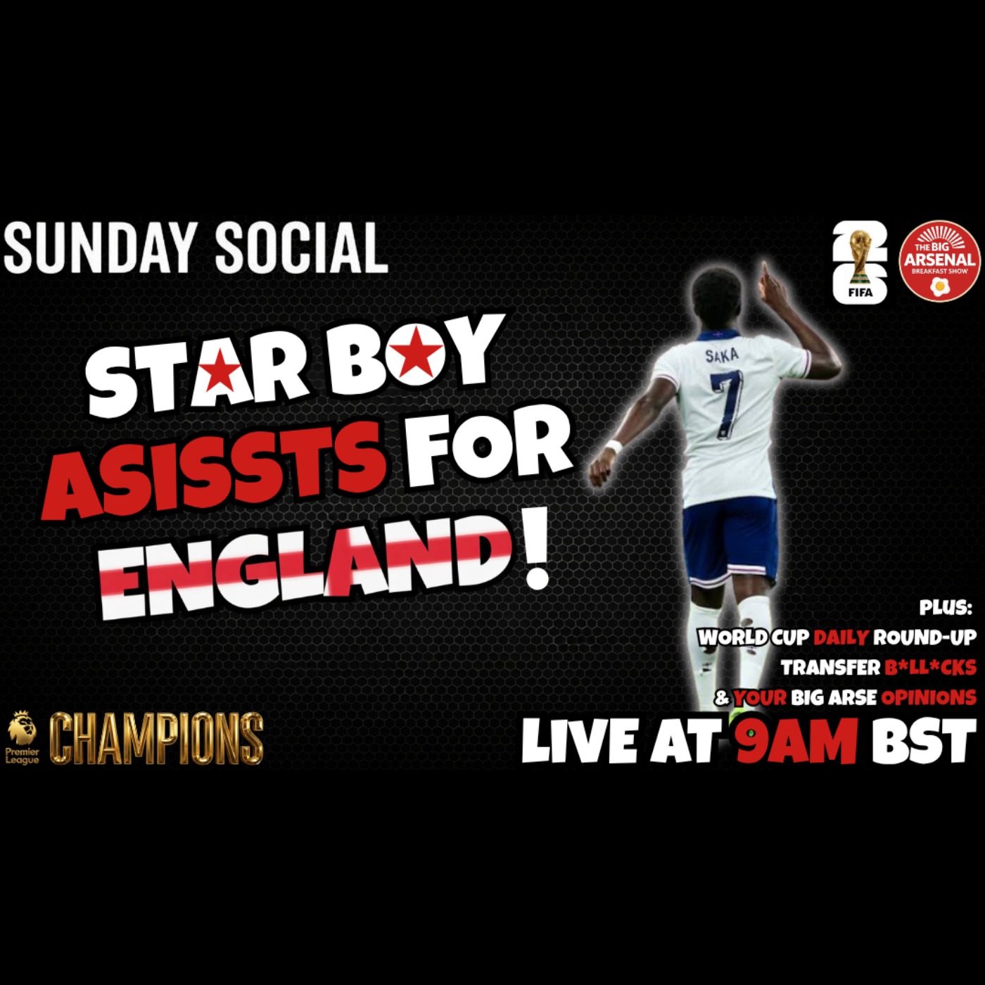 🚨 SAKA ASSISTS FOR ENGLAND IN POOR SHOWING FROM THE 3 LIONS 🏴󠁧󠁢󠁥󠁮󠁧󠁿🔥 episode artwork