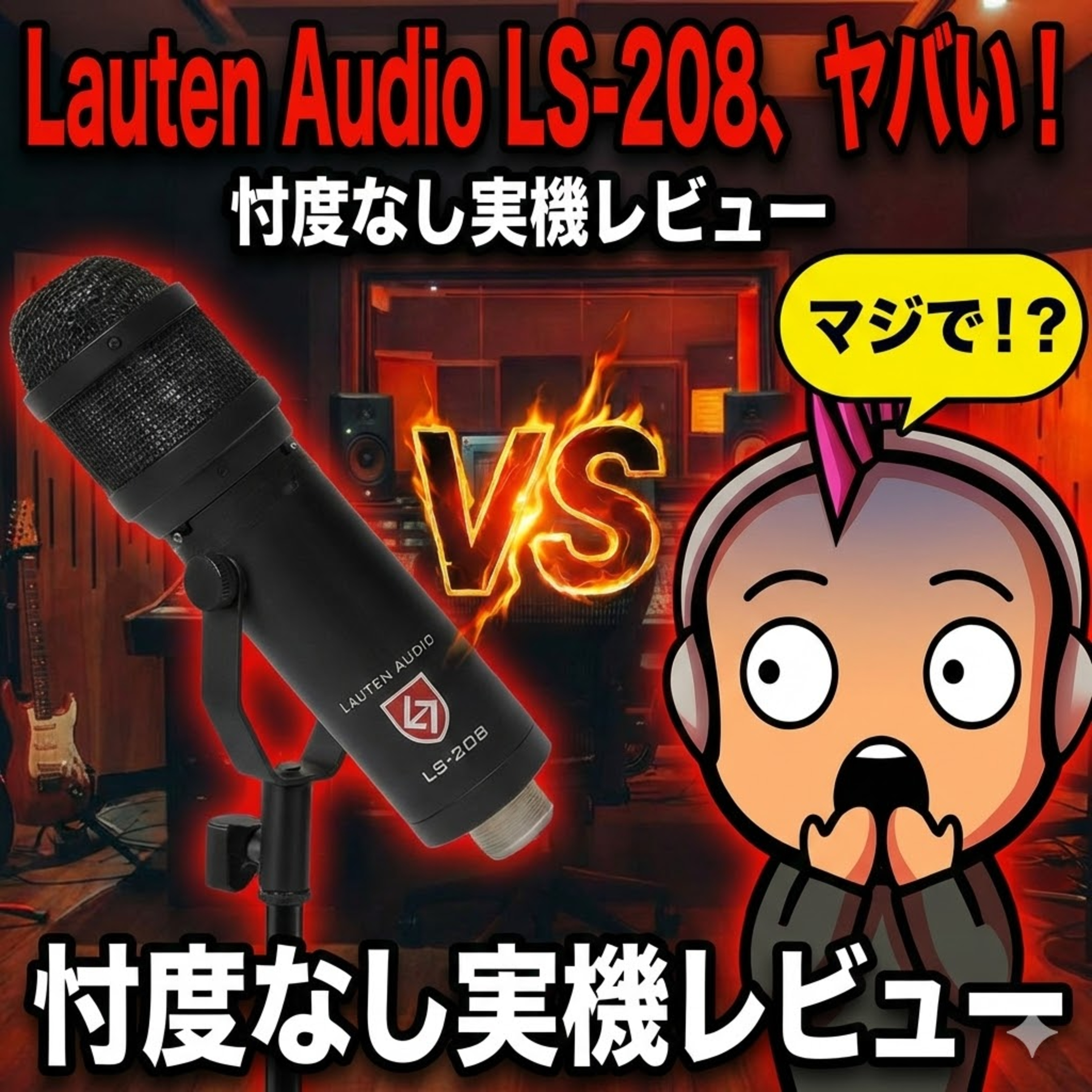 【実機レビュー】定番SM7B超え？Lauten Audio LS-208の実力