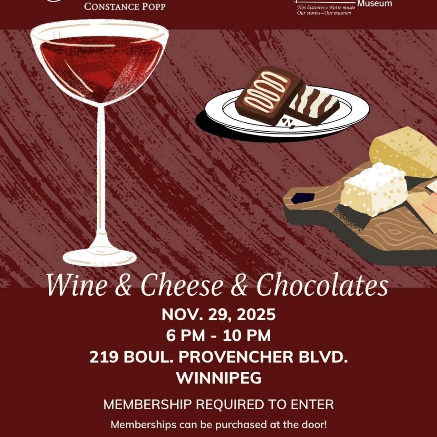 Cindy Desrochers - Soirée Vin, fromage et chocolat pour les membres du Musée de St-Boniface - 27 nov 2025 episode artwork