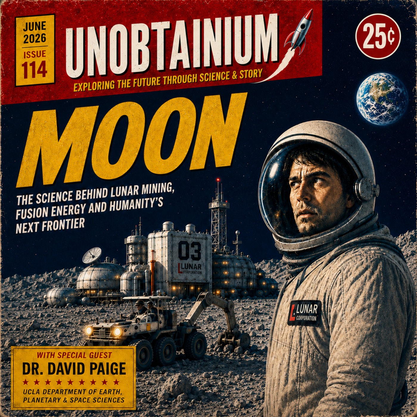 Mining on the Moon? Explore the possibilities of Fusion Using Helium-3, a New AI Computer in Space, and the Ethics of Reaching Humanity's Next Frontier with Lunar Expert Dave Page episode artwork