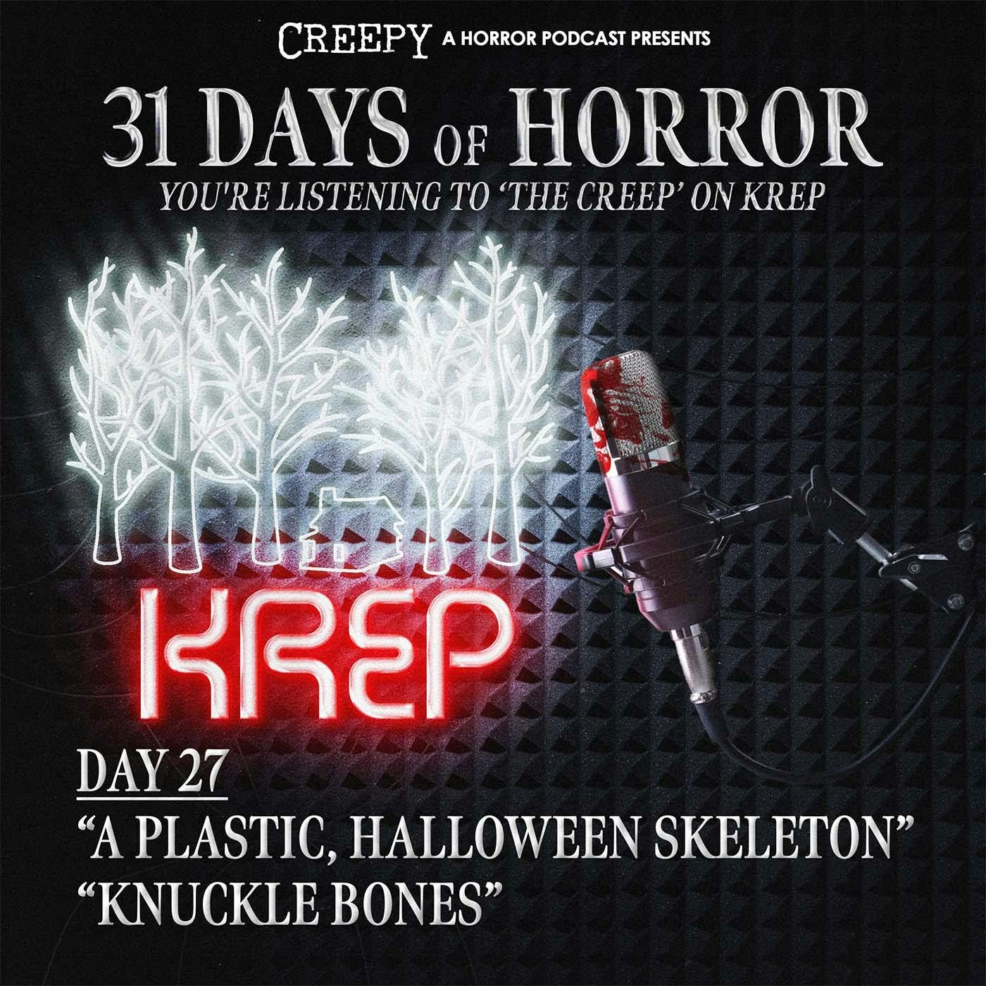 Day 27 - A Plastic, Halloween Skeleton & Knuckle Bones