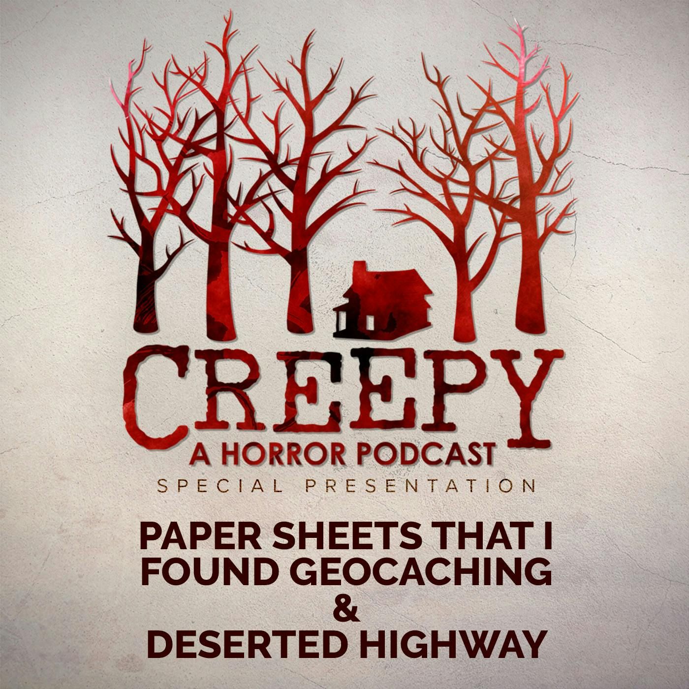 Paper Sheets That I Found Geocaching & Deserted Highway
