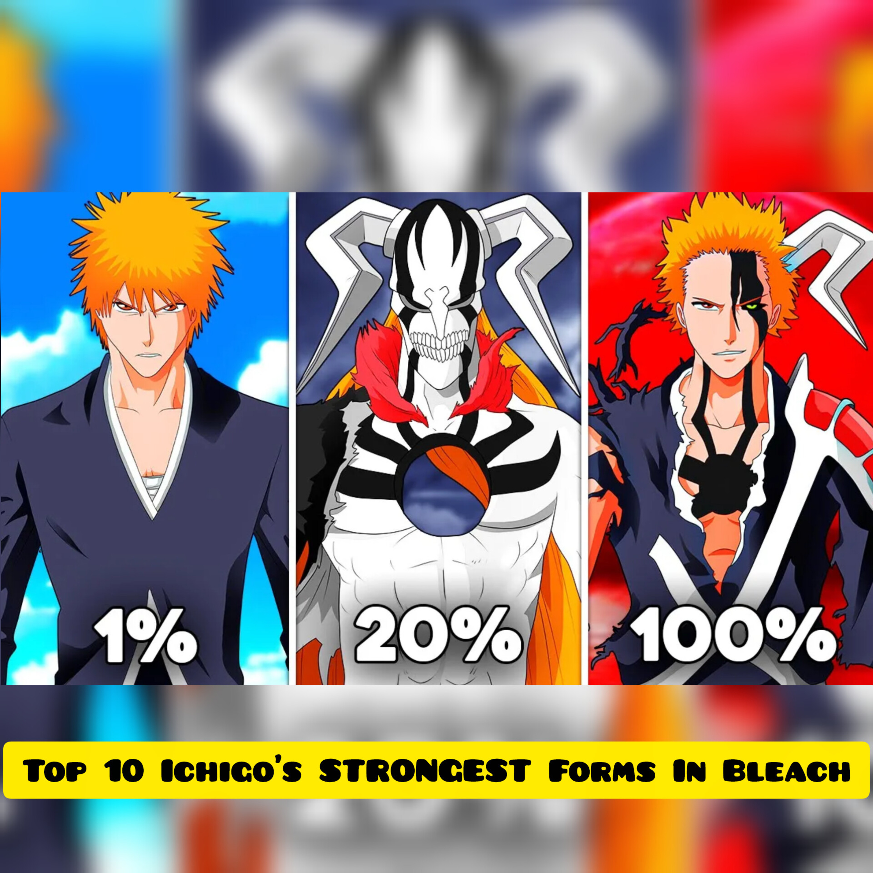 Top 10 Ichigo’s STRONGEST Forms In Bleach (Secret Forms) episode artwork
